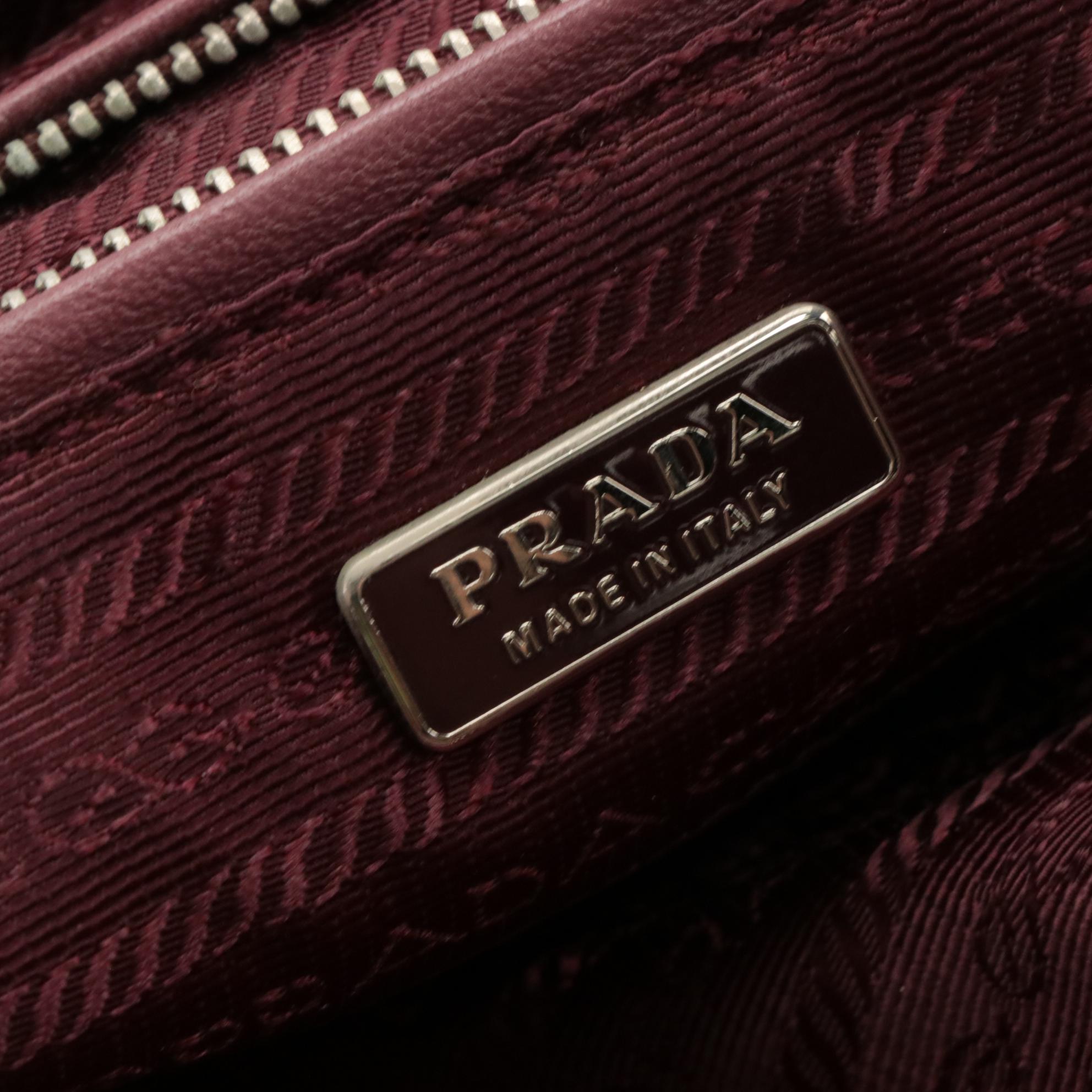 Prada Origami Pleated Clutch Bag in Dusty Mauve Tessuto Nylon