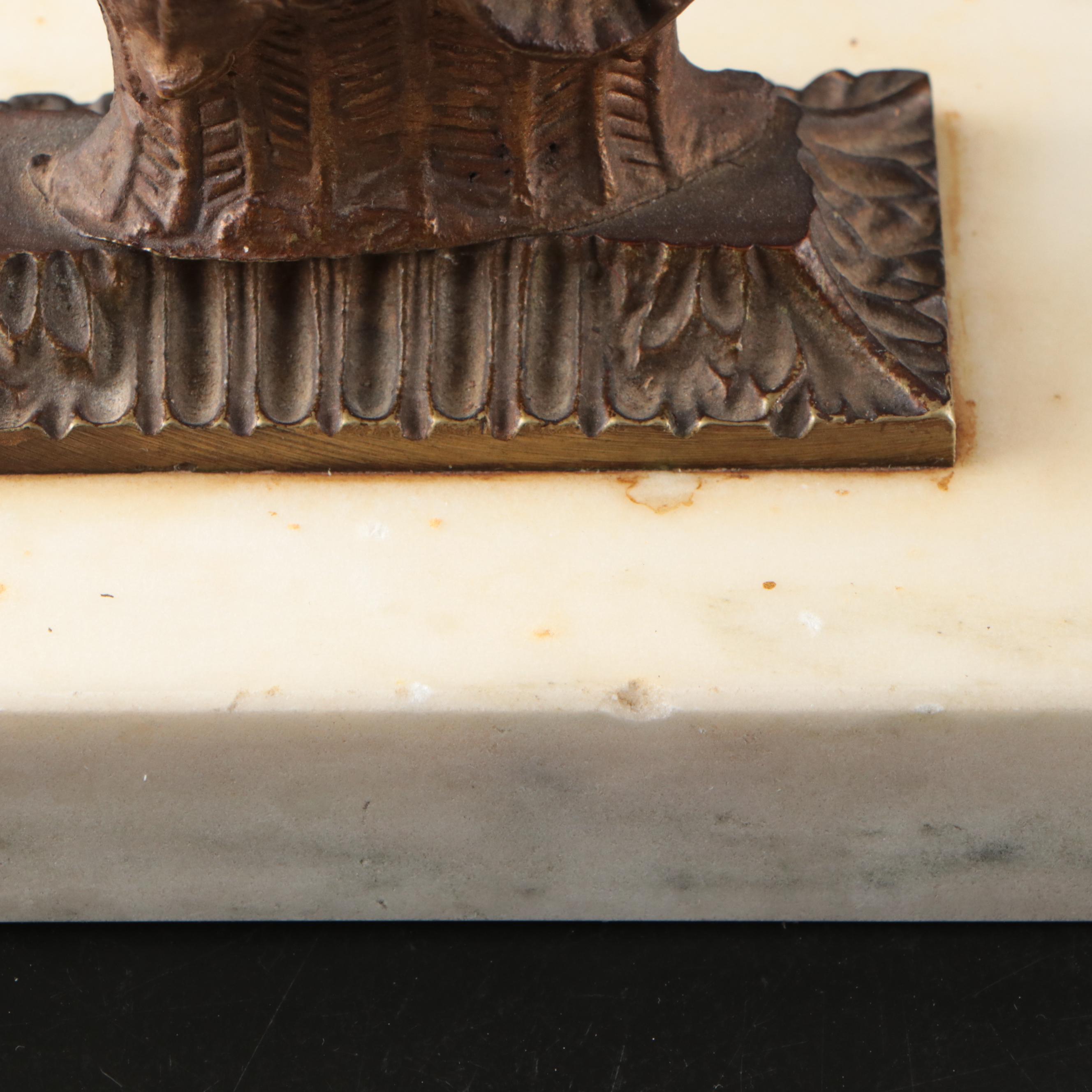 Victorian Gilt Metal Flower Basket Mantel Lusters, Mid to Late 19th Century