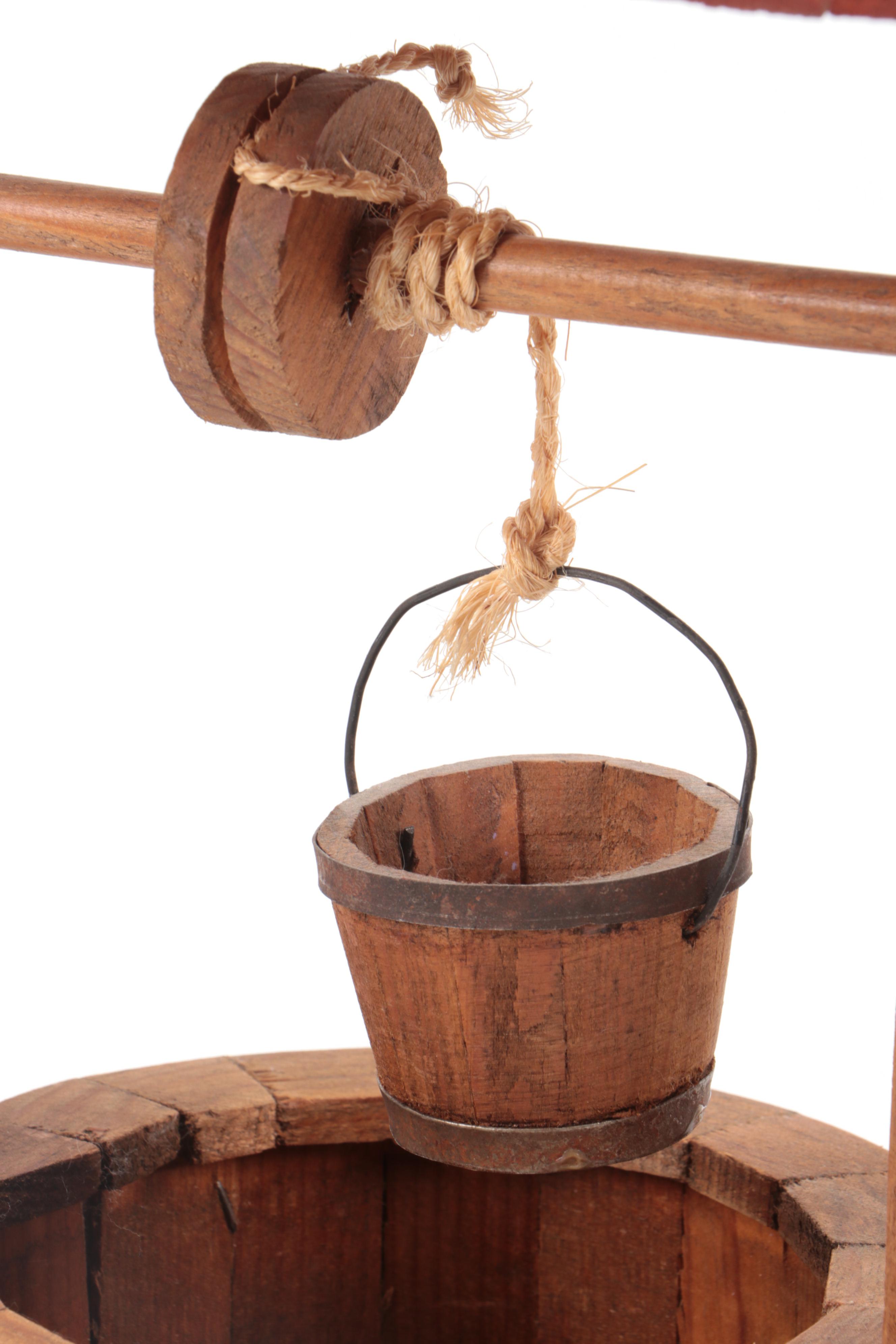 Decorative Wooden Well, Mid to Late 20th Century