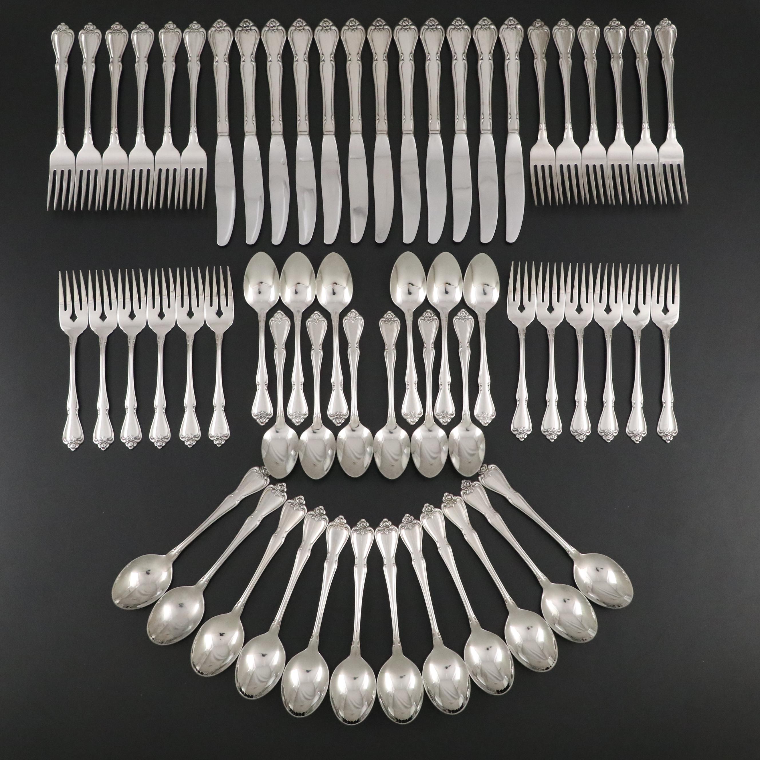 Oneida Stainless Steel "Arbor Rose" Flatware