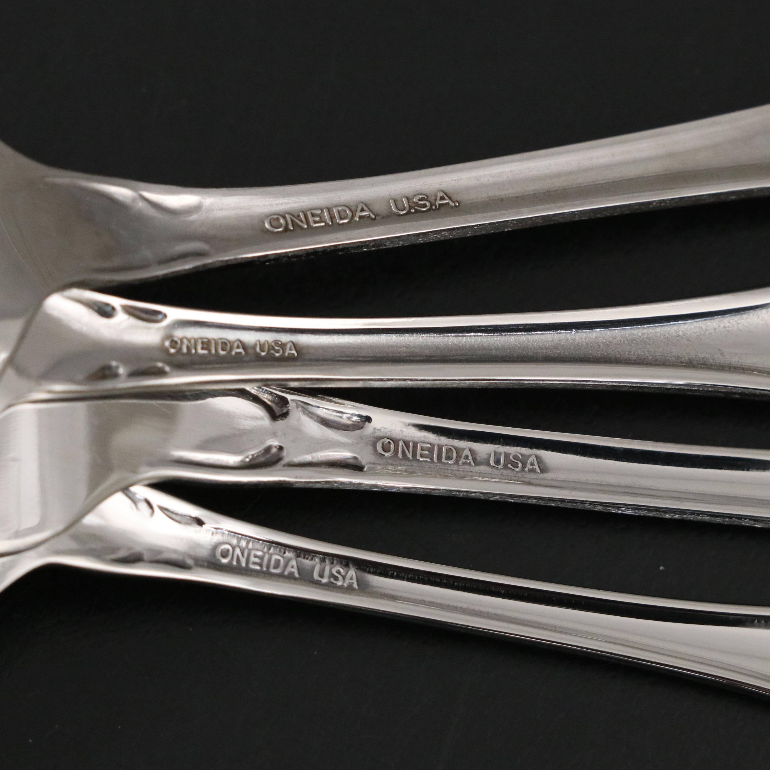 Oneida Stainless Steel "Arbor Rose" Flatware