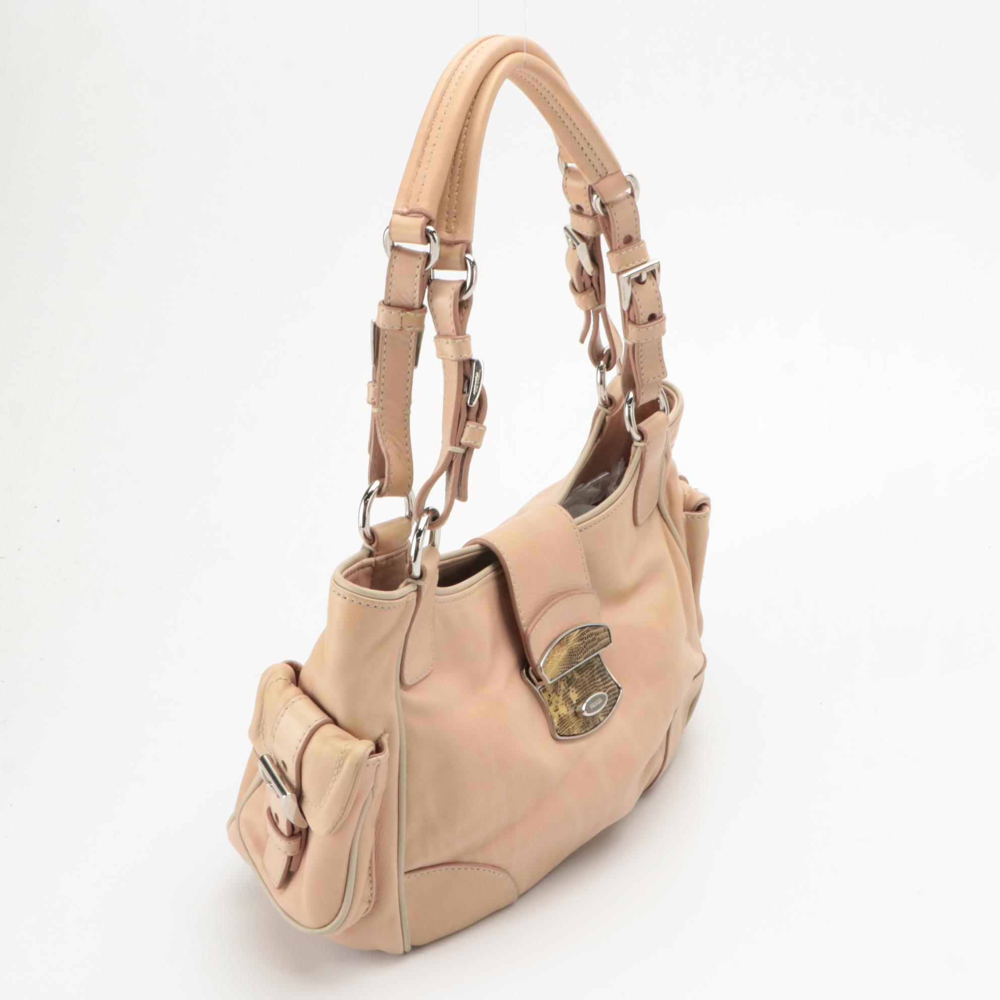 Prada Pale Pink Leather Shoulder Bag