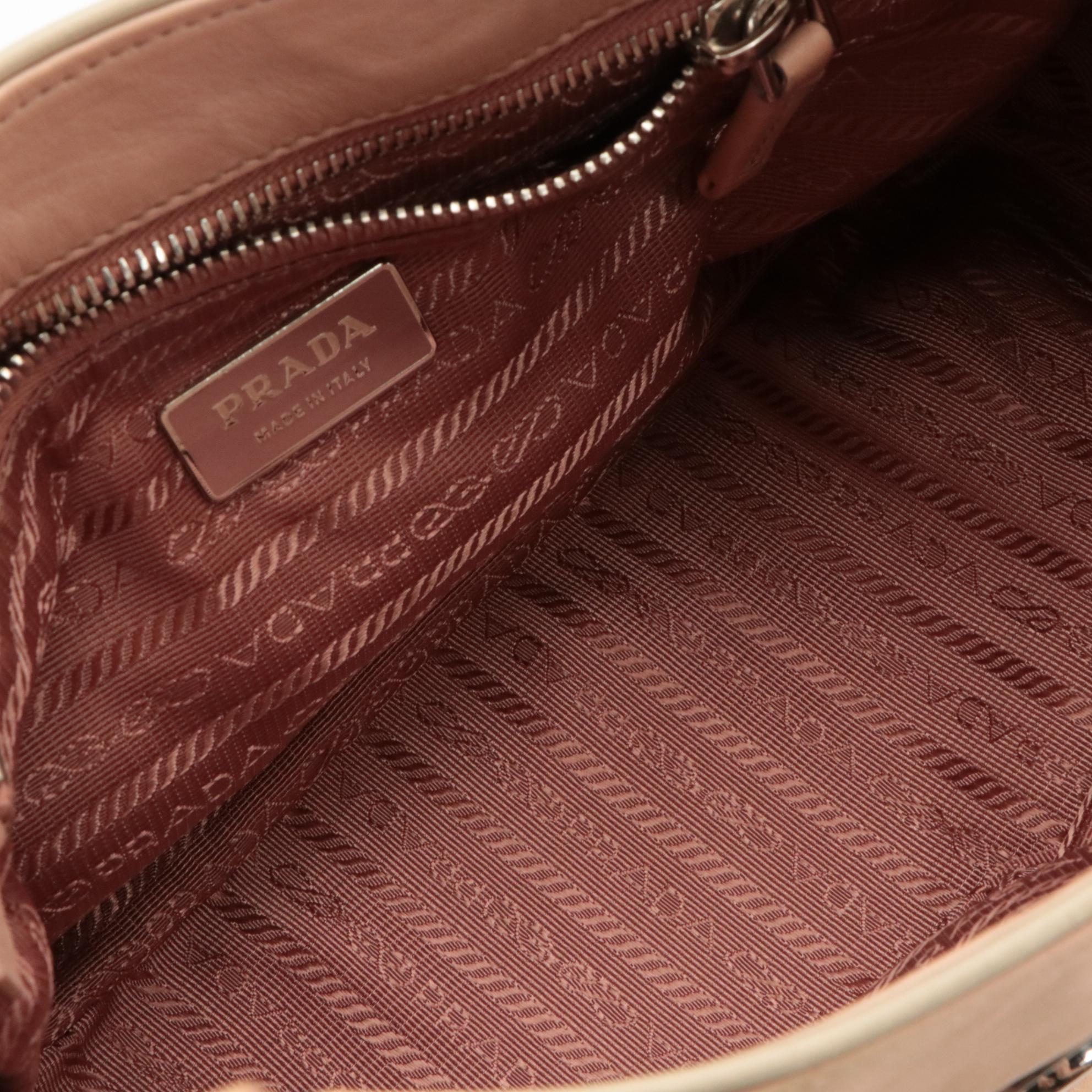 Prada Pale Pink Leather Shoulder Bag