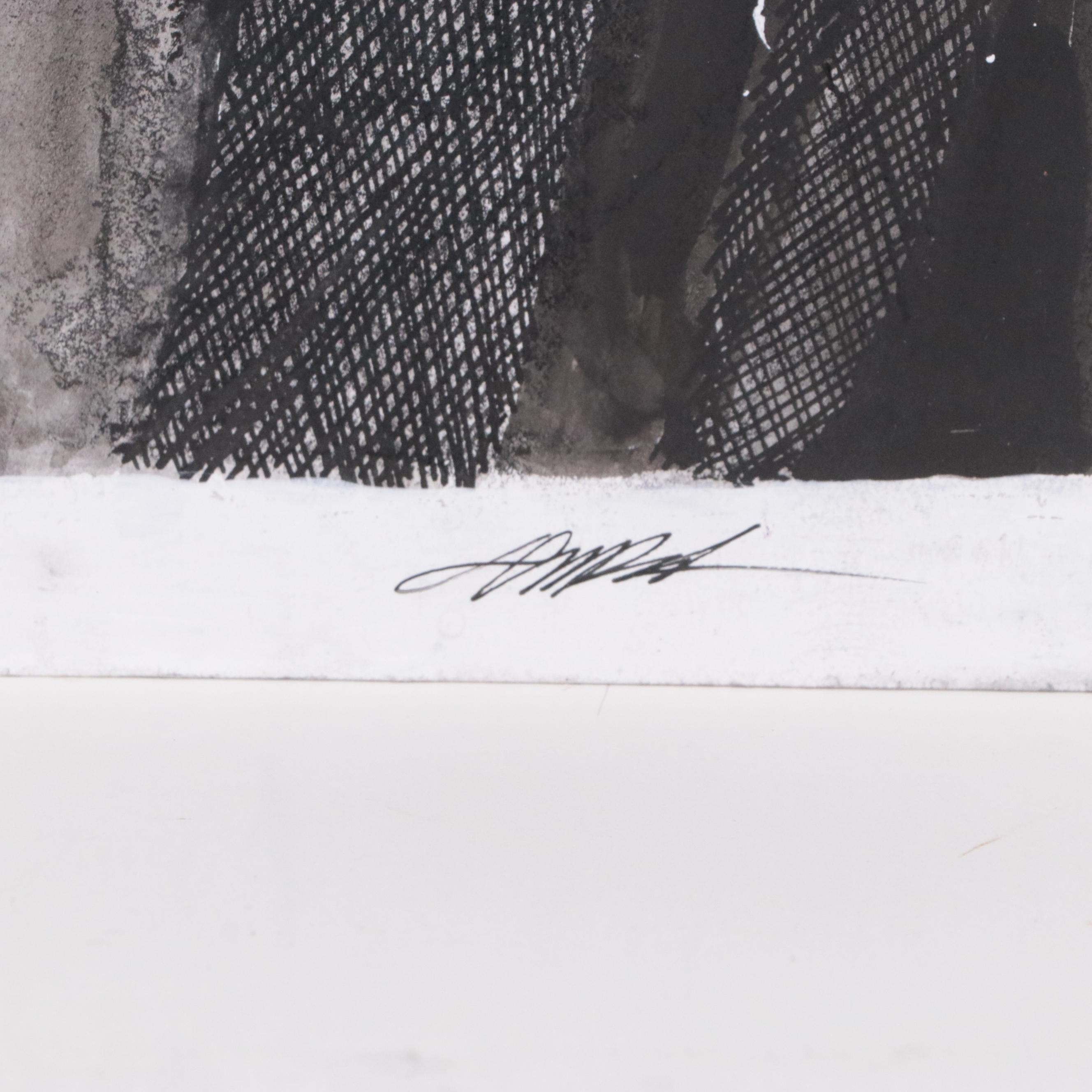 David Michael Beck Mixed Media Comic Illustration of Yoda