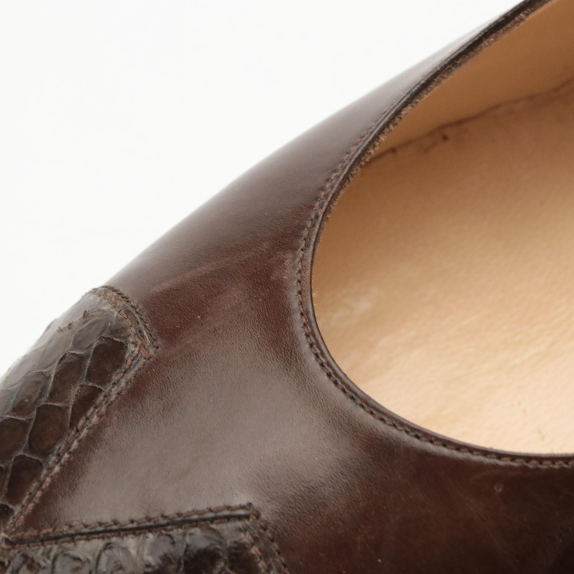 Salvatore Ferragamo Lizard and Snakeskin Pumps with Box