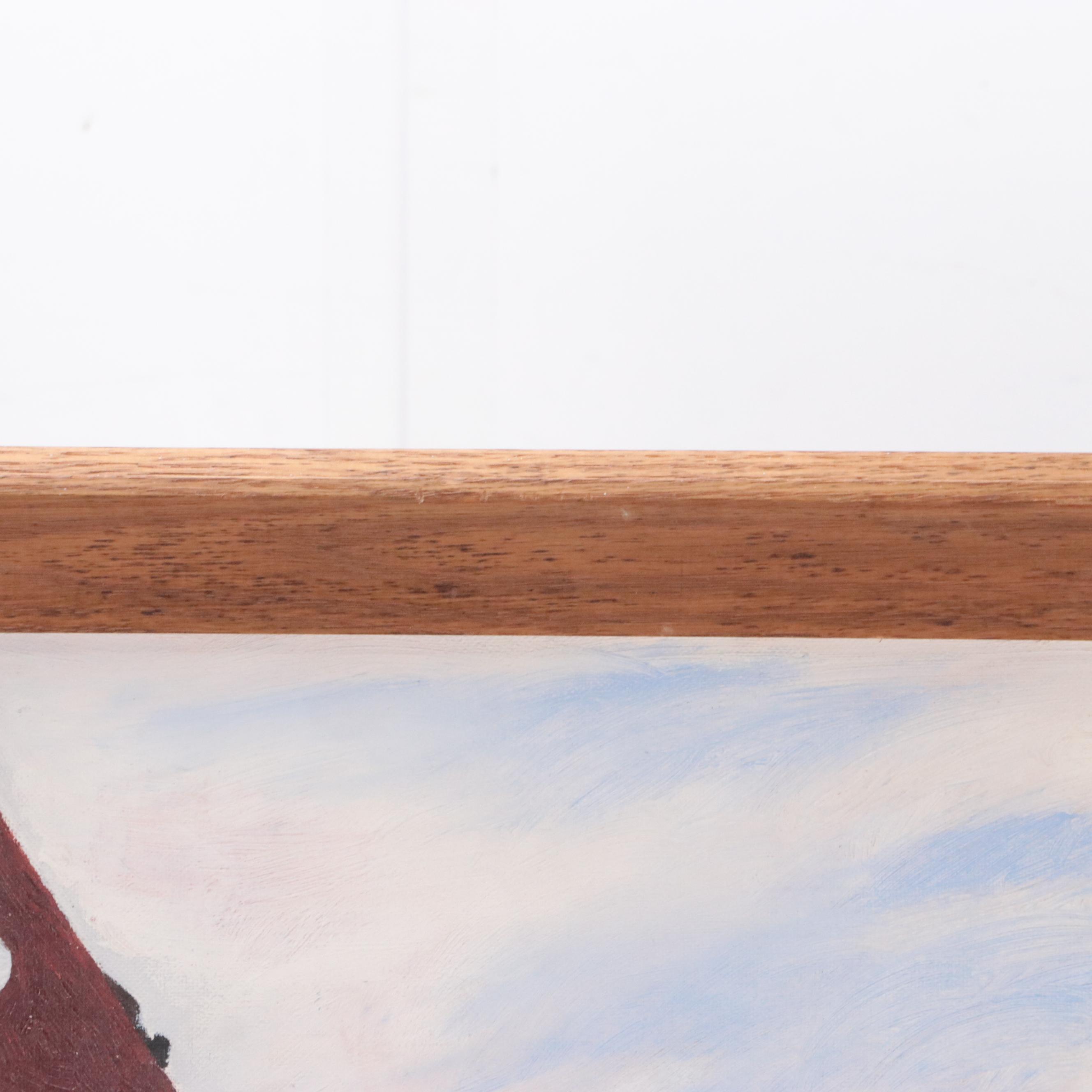 Oil Painting of WWI-Era Dogfight