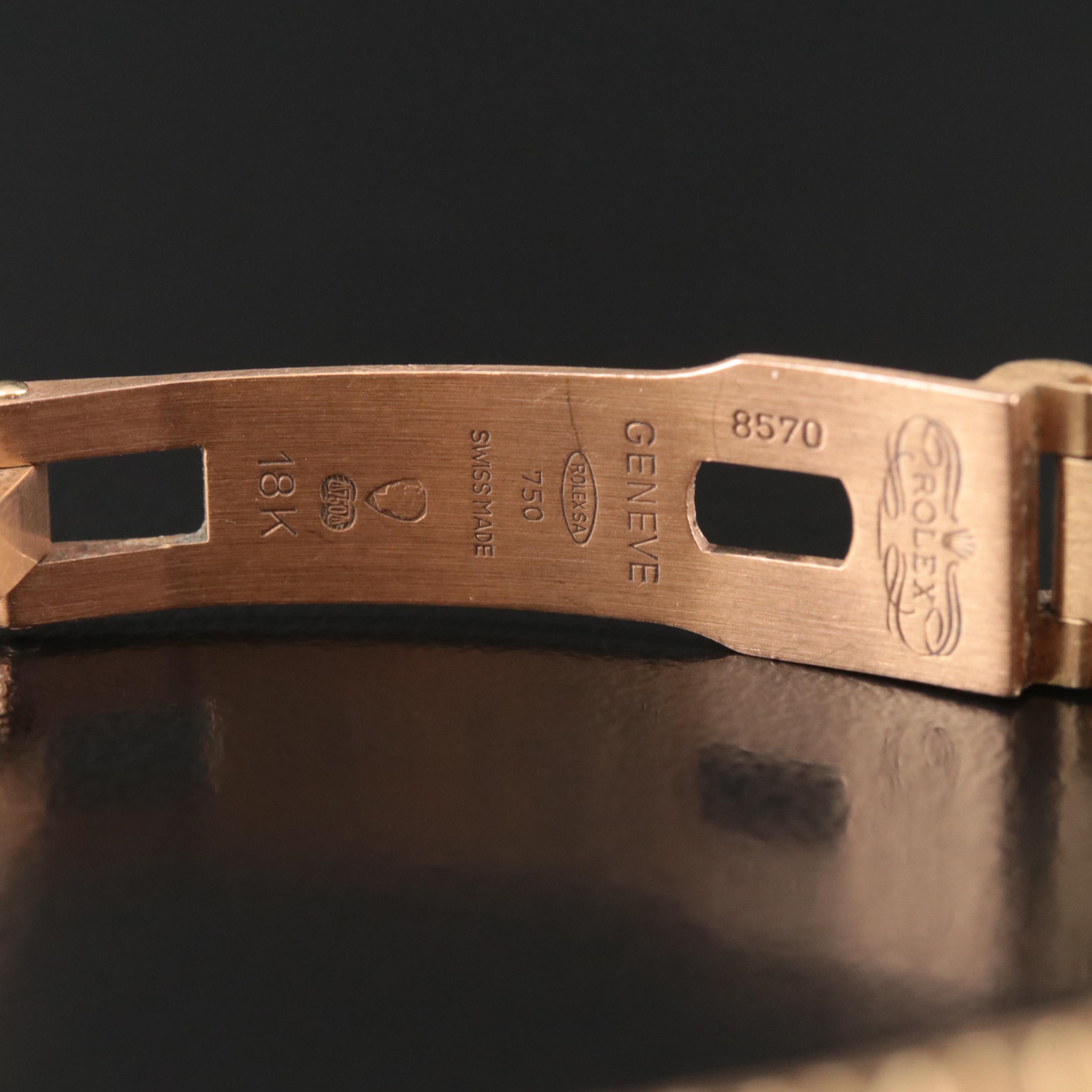 1982 Rolex Custom Diamond Dial Datejust President Band Watch