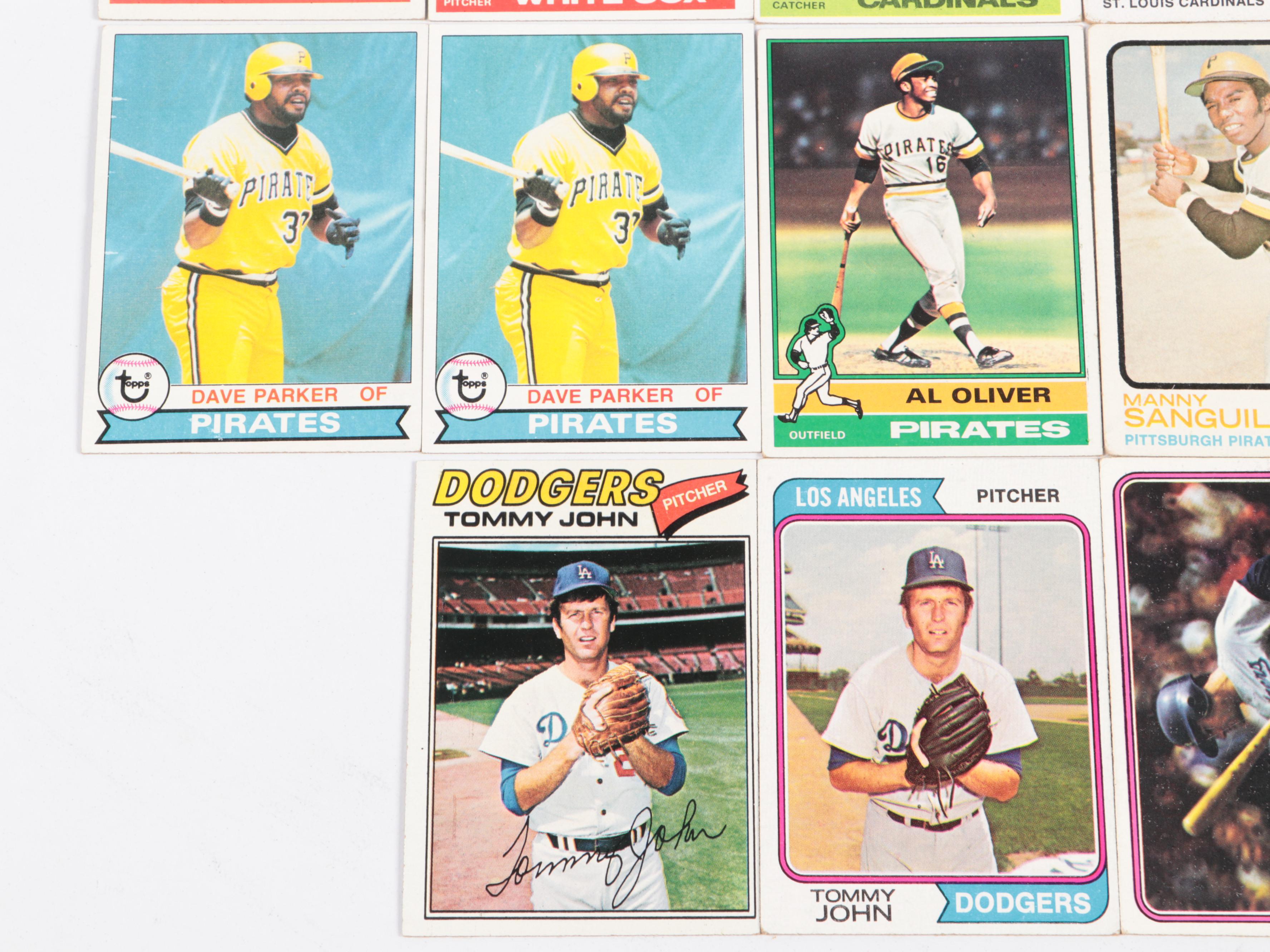Topps Baseball Cards Featuring Dave Parker, Al Oliver, and More, 1970s