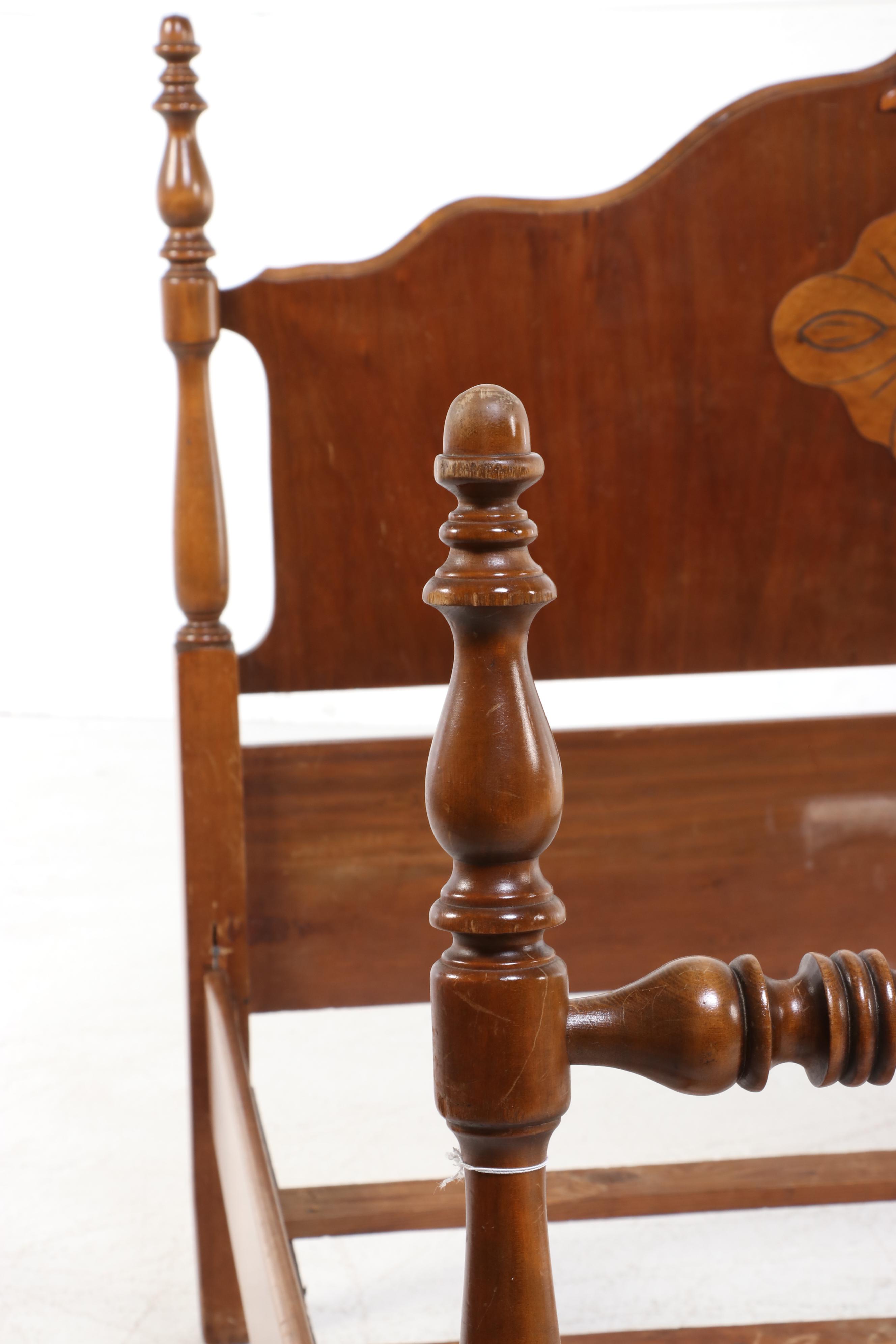 Webb Furniture Co. Renaissance Revival Walnut Vanity and Full Size Bed, c. 1930