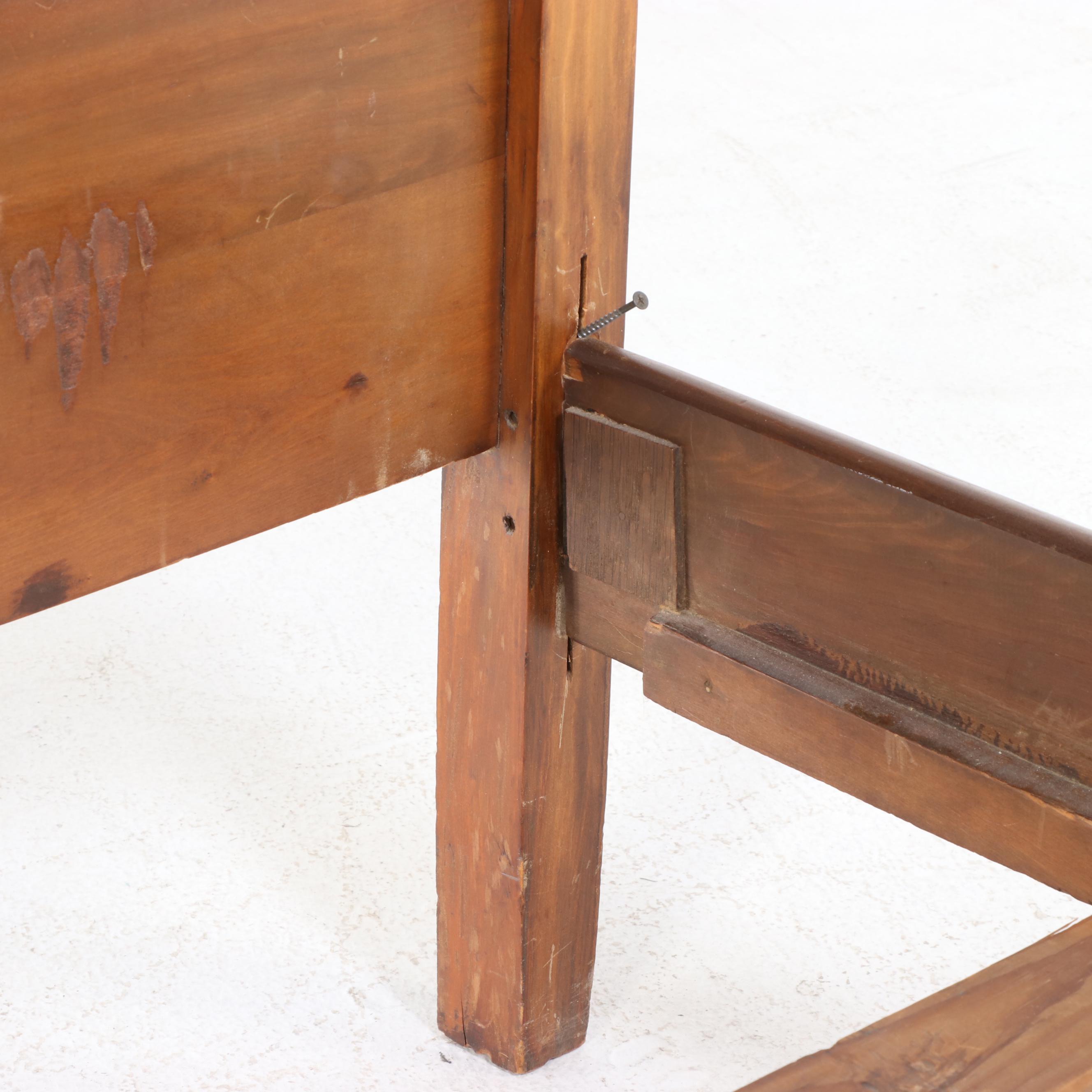 Webb Furniture Co. Renaissance Revival Walnut Vanity and Full Size Bed, c. 1930