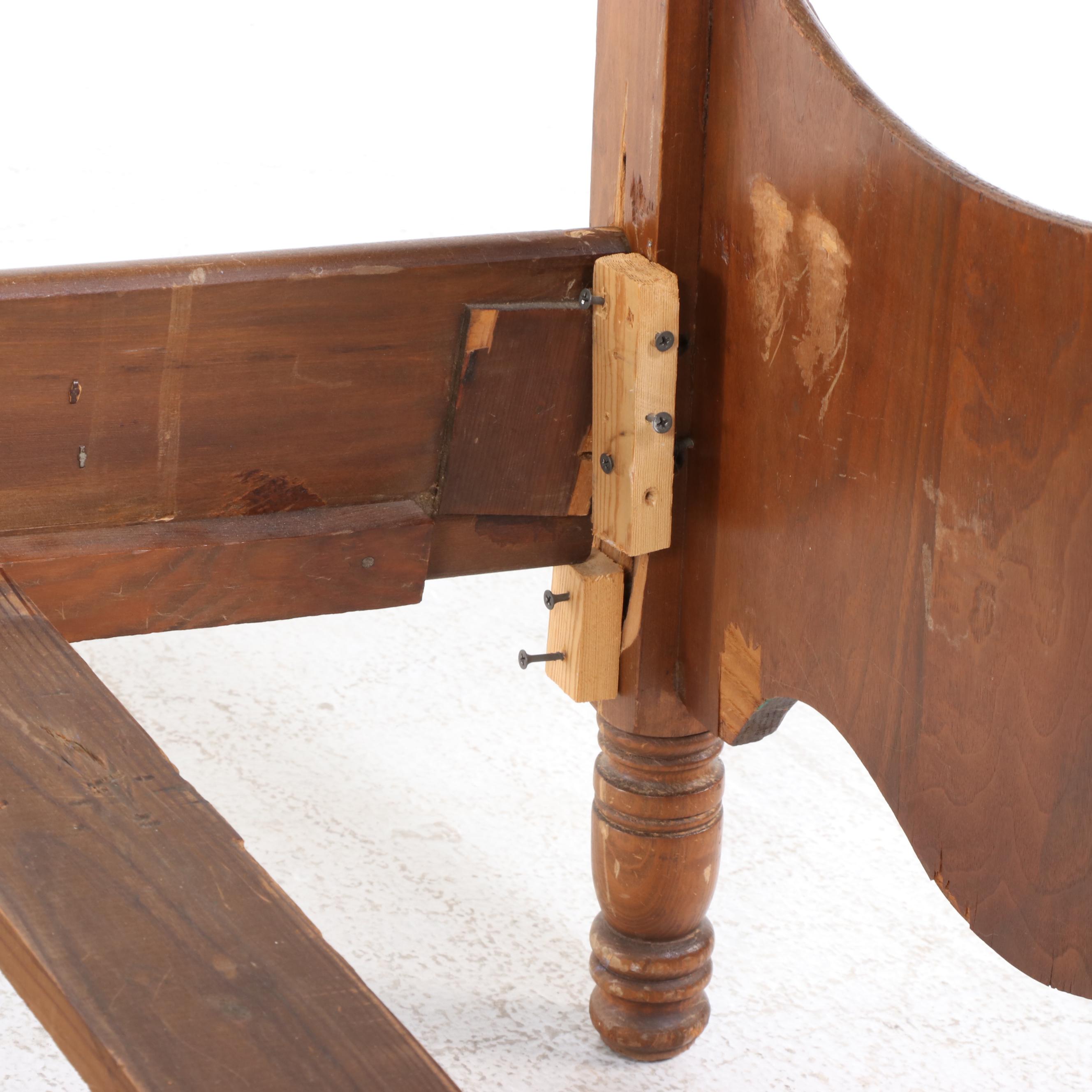 Webb Furniture Co. Renaissance Revival Walnut Vanity and Full Size Bed, c. 1930