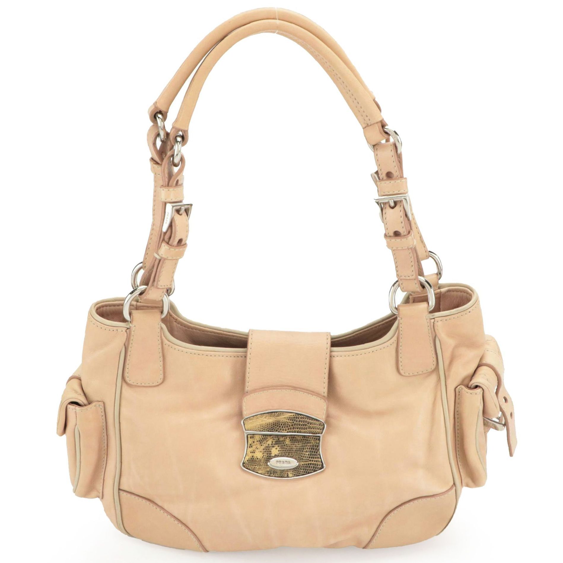 Prada Pale Pink Leather Shoulder Bag