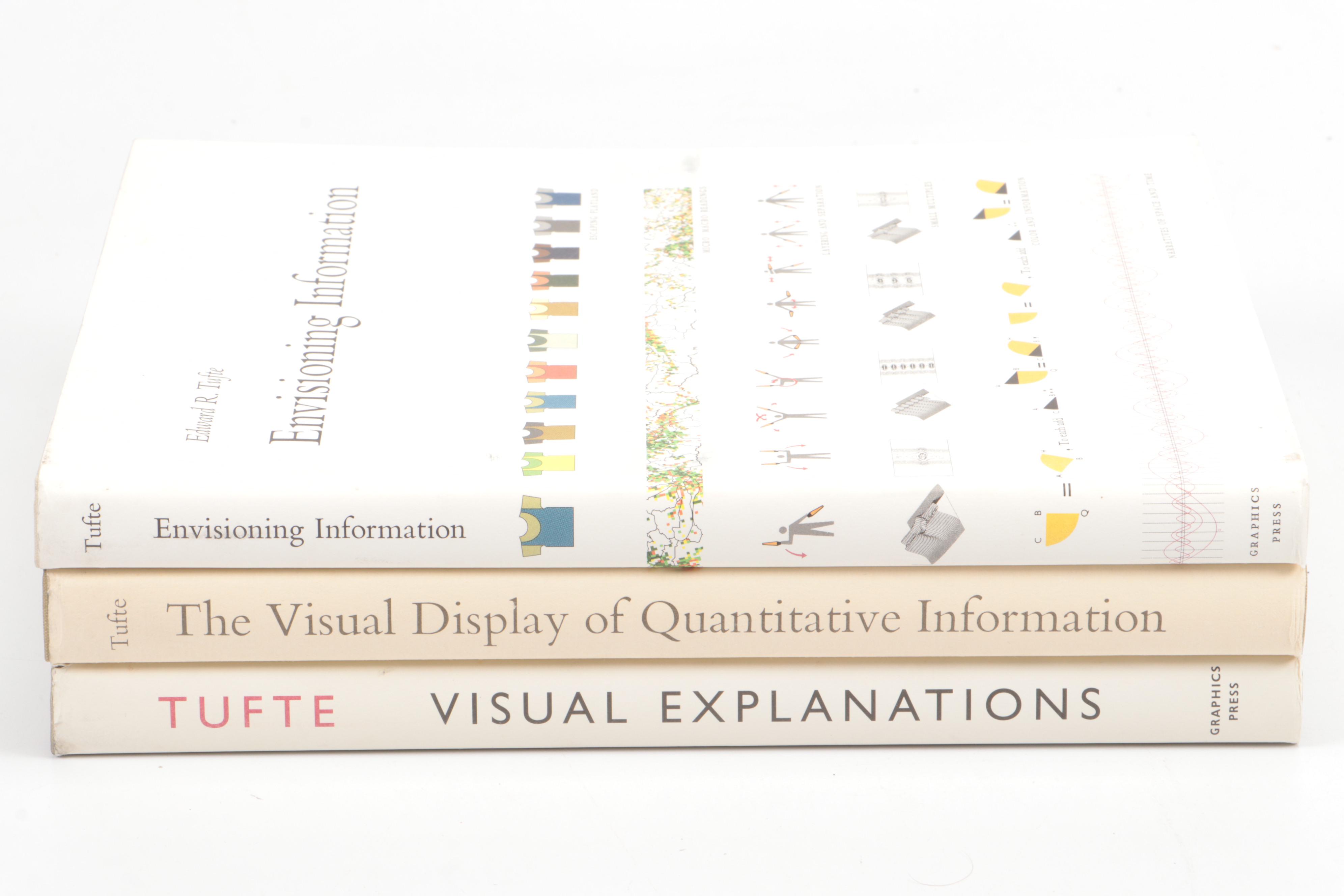 Signed "Visual Explanations," "Envisioning Information" and More by Edward Tufte