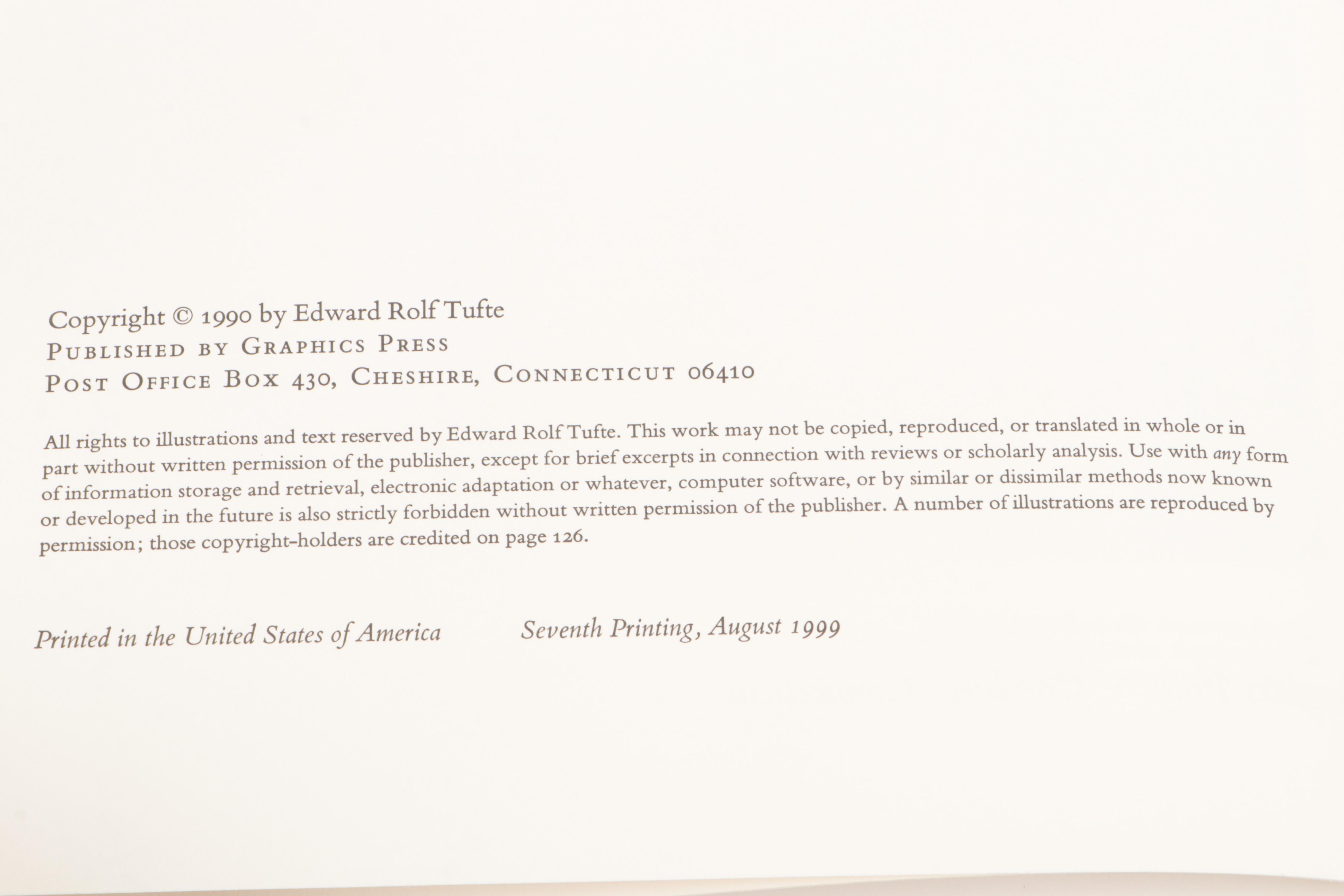 Signed "Visual Explanations," "Envisioning Information" and More by Edward Tufte