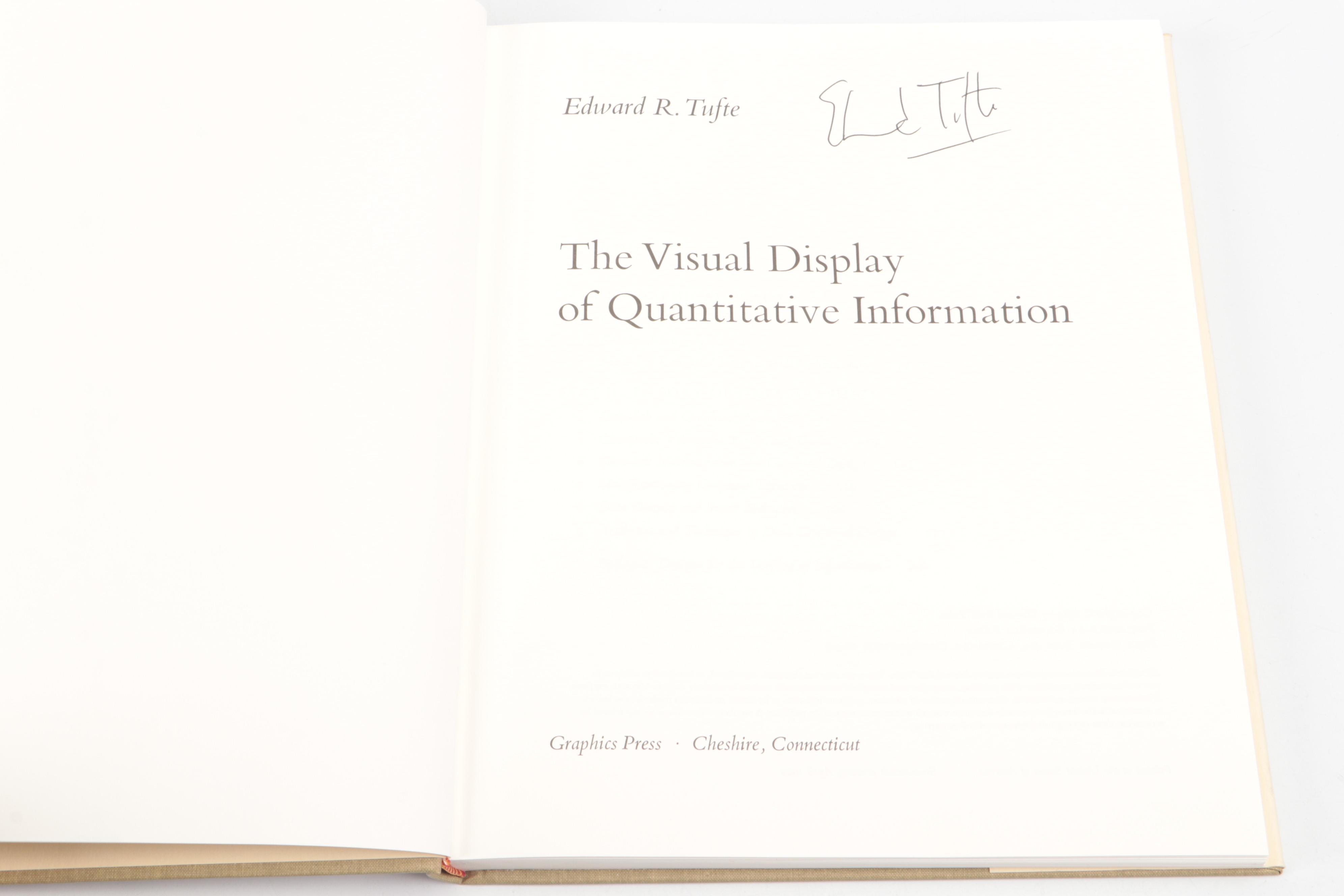Signed "Visual Explanations," "Envisioning Information" and More by Edward Tufte