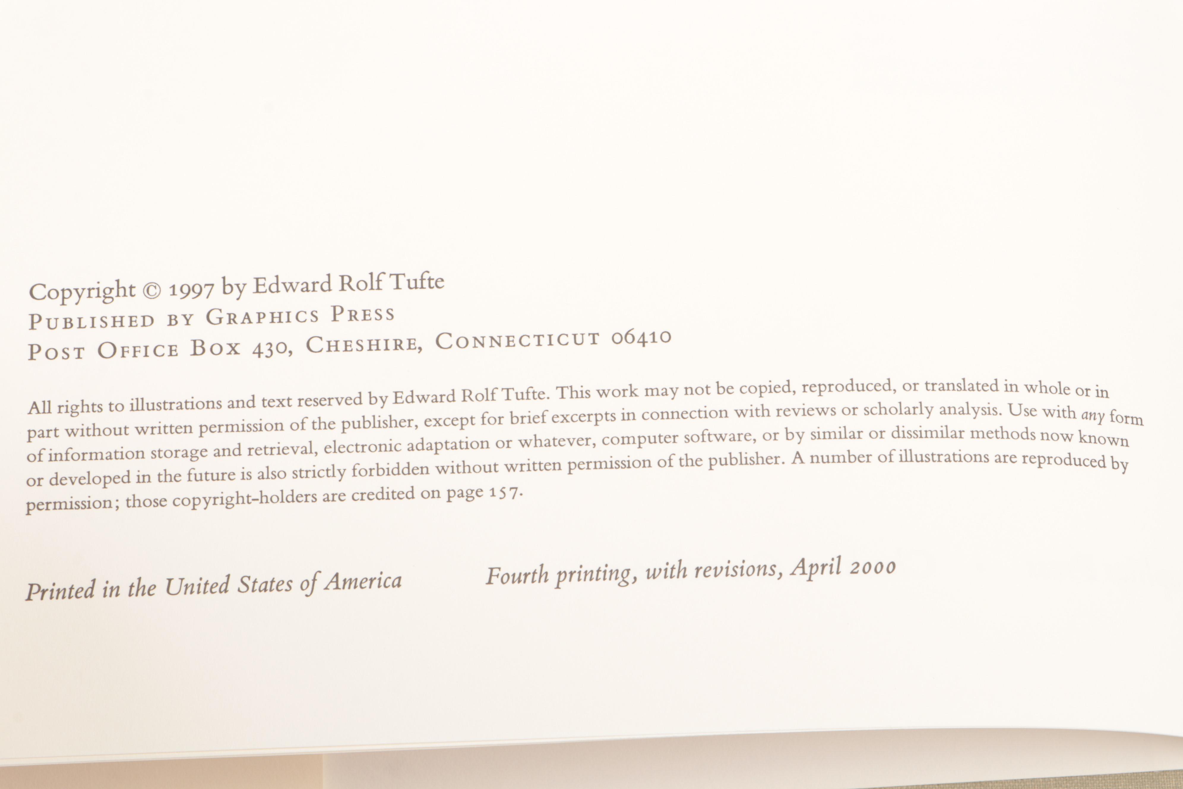 Signed "Visual Explanations," "Envisioning Information" and More by Edward Tufte