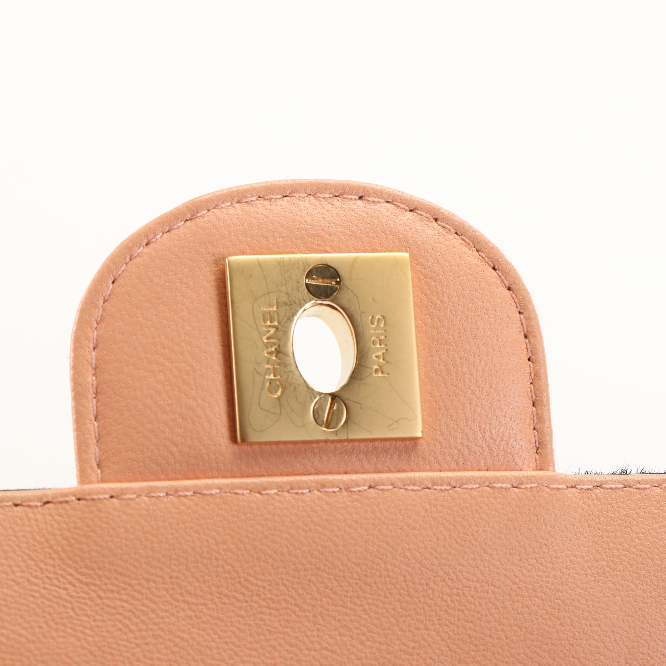 Chanel Single Flap Shoulder Bag in Black Coco Embossed Calf Hair