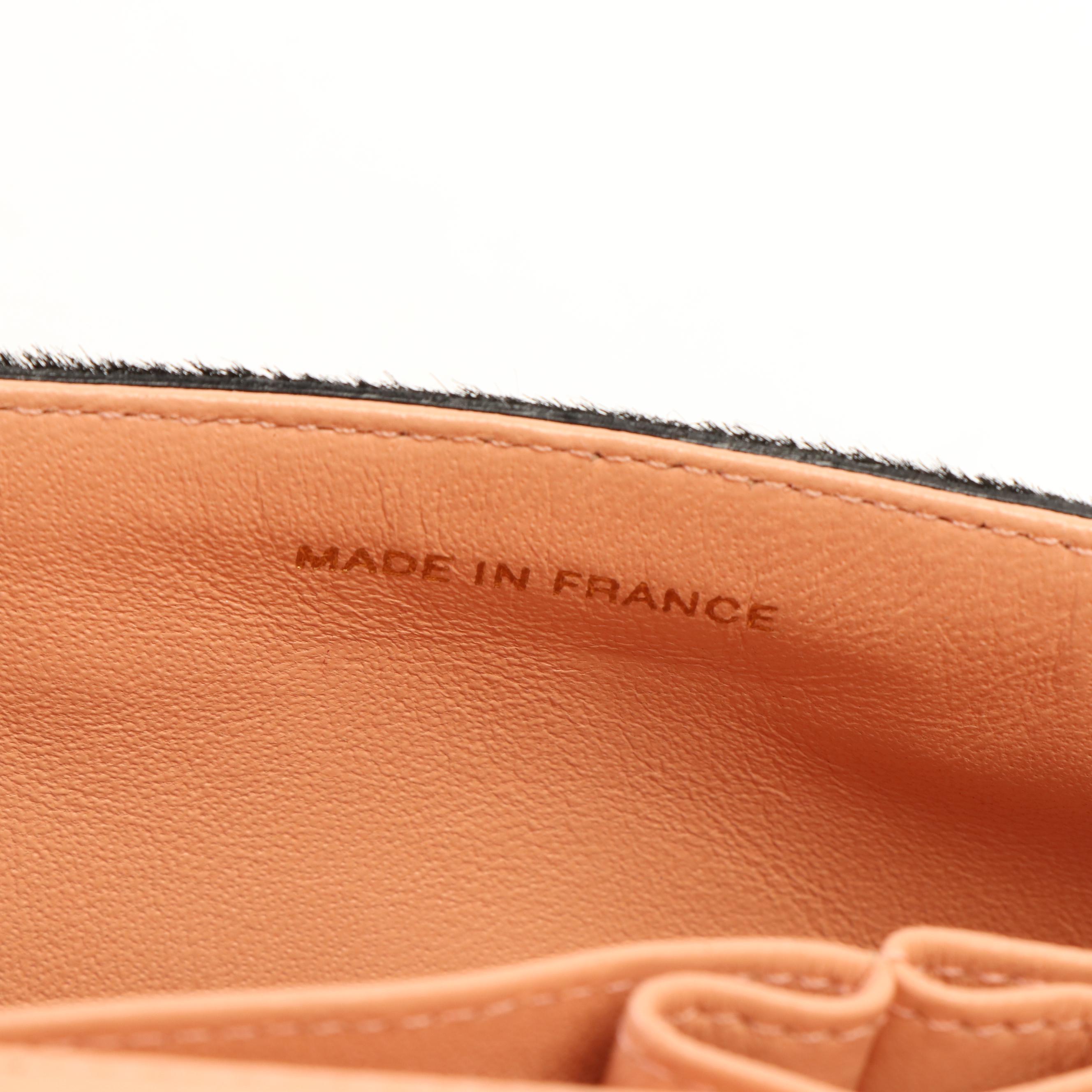 Chanel Single Flap Shoulder Bag in Black Coco Embossed Calf Hair