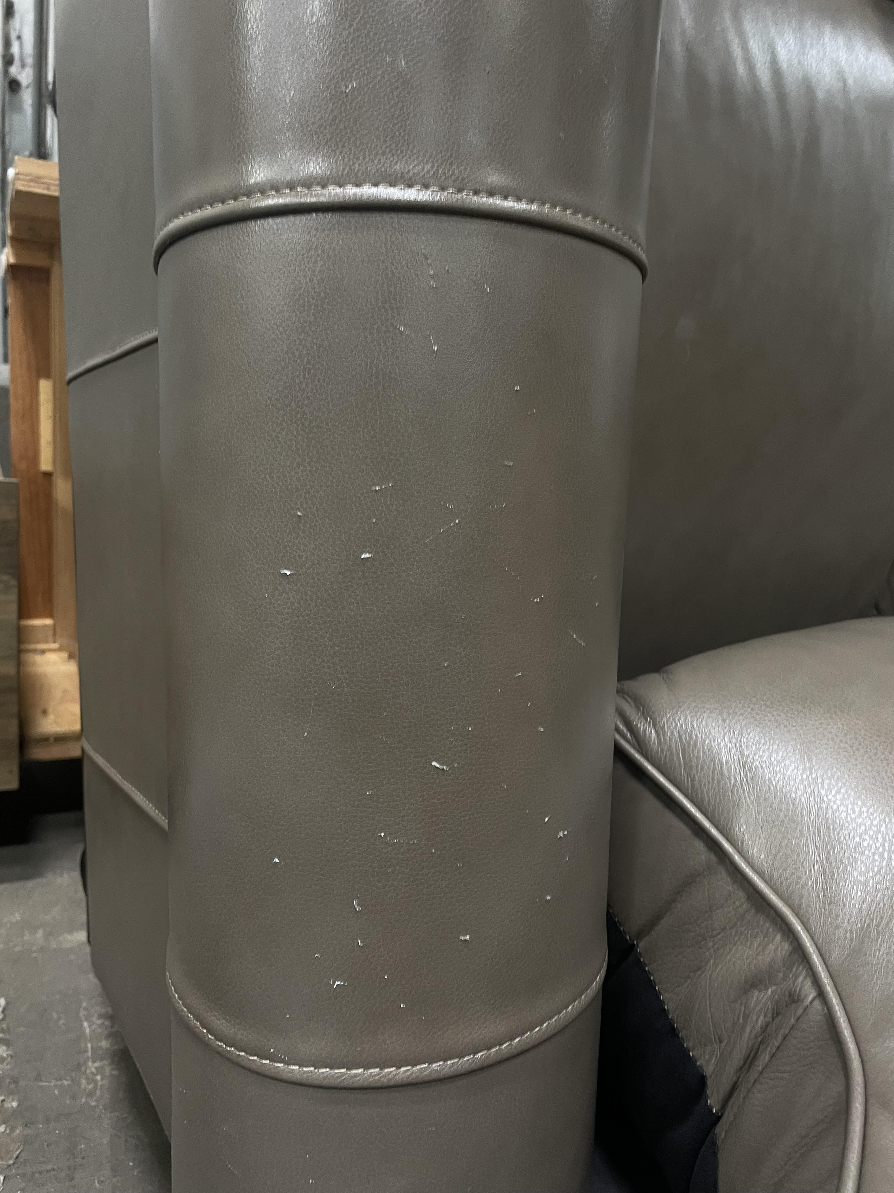 Martha Stewart for Macy's "Bradyn" Leather Roll-Arm Sofa