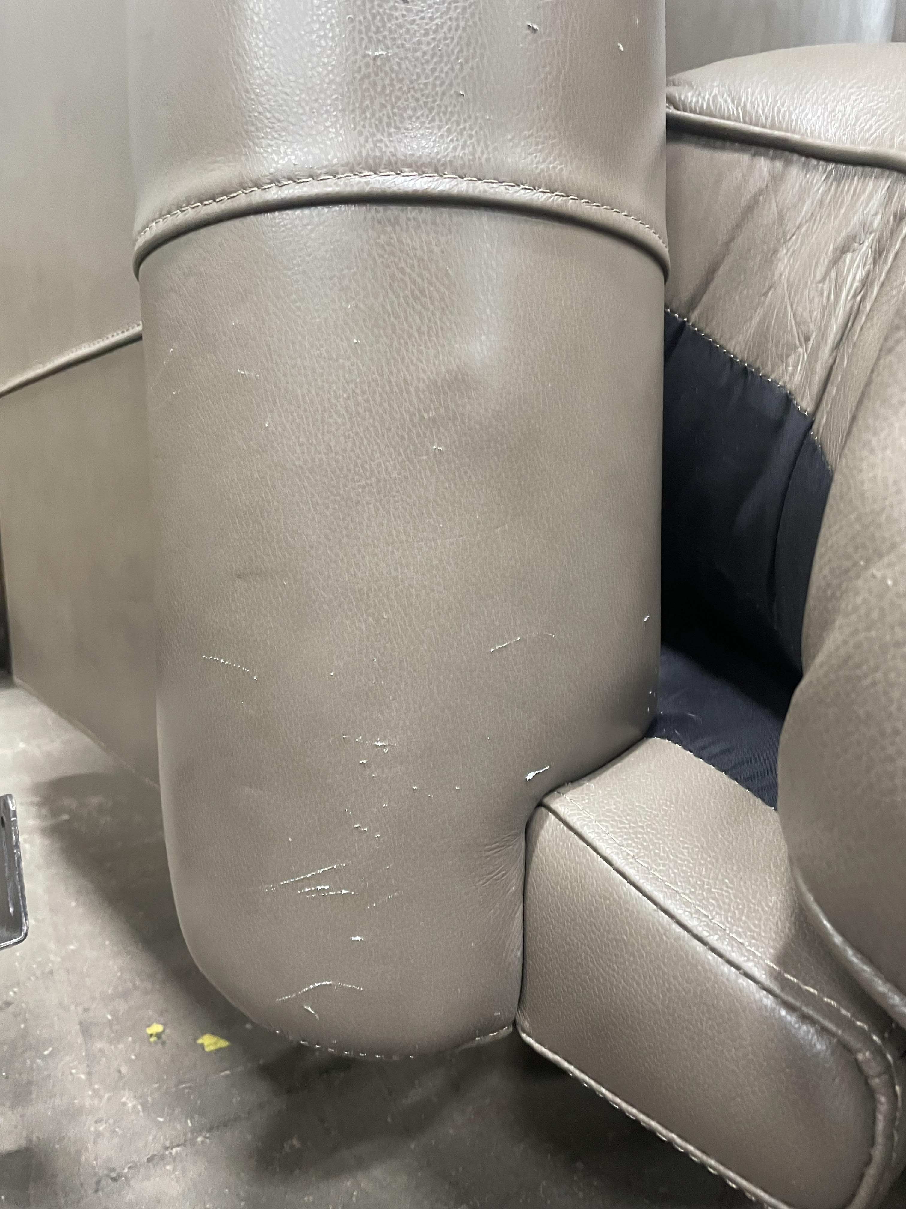 Martha Stewart for Macy's "Bradyn" Leather Roll-Arm Sofa