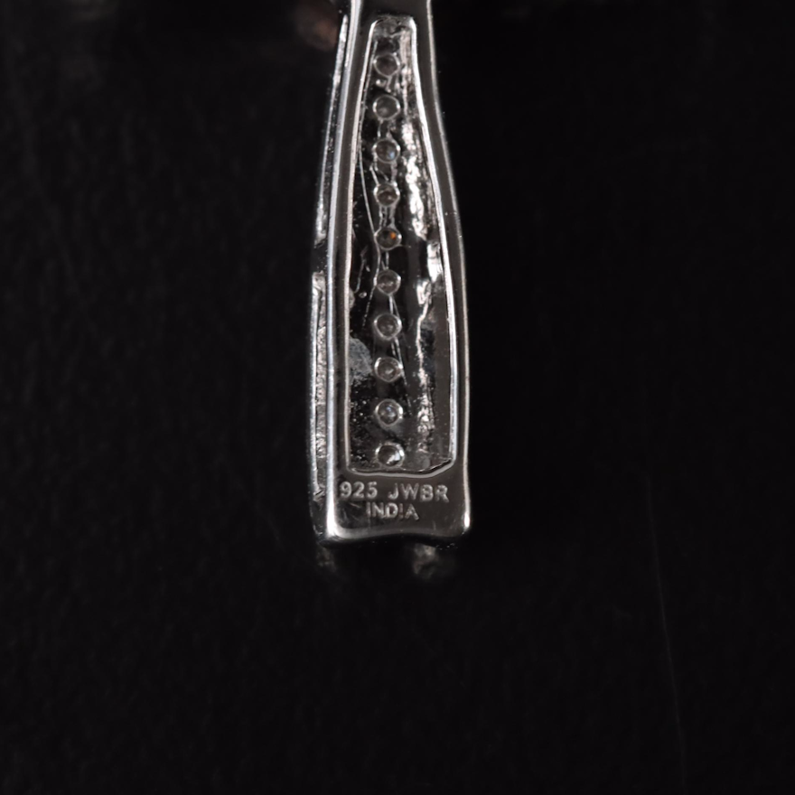 Sterling Diamond Cross Pendant Necklace | EBTH
