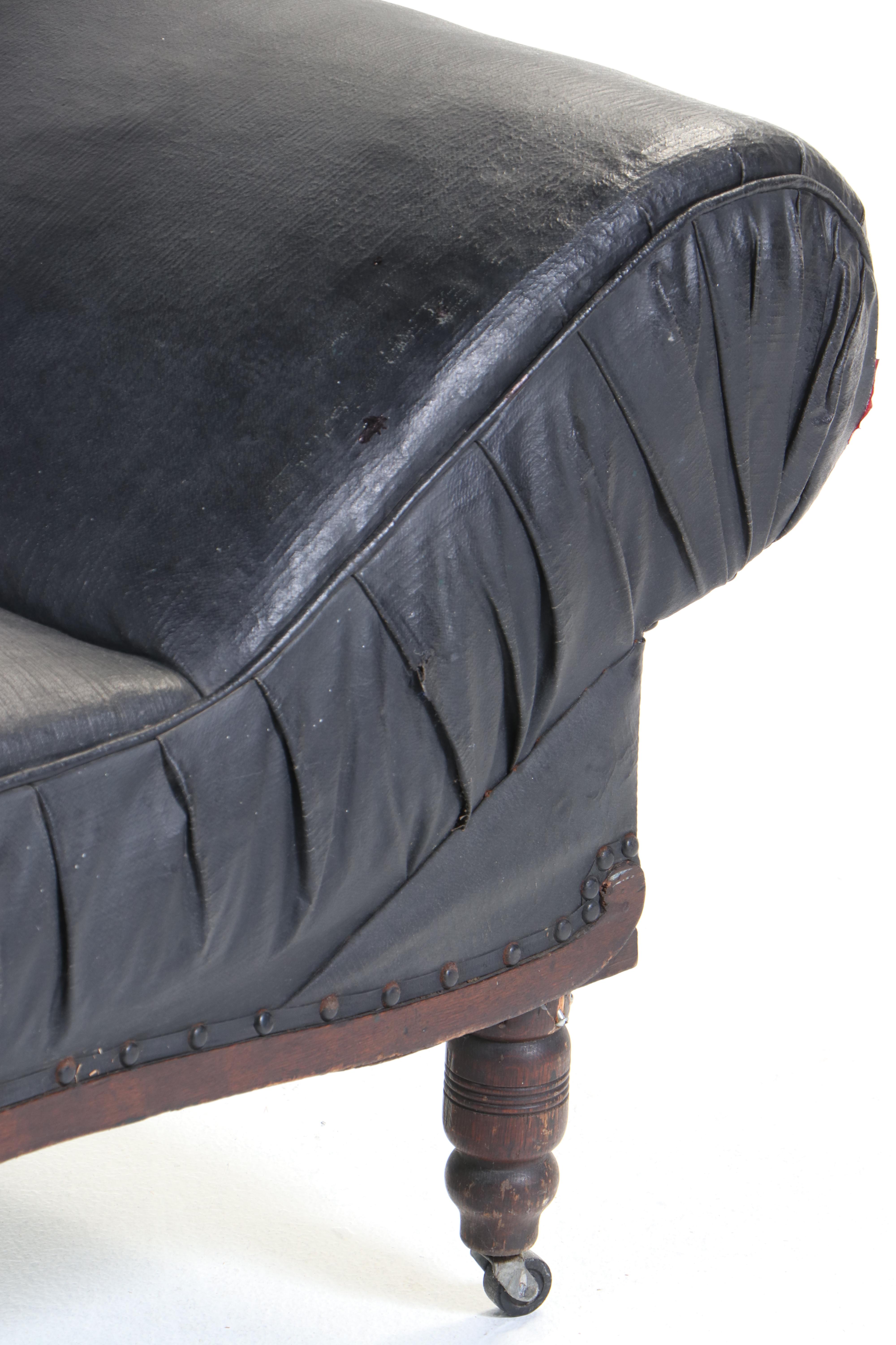 Victorian Oak Chaise Longue, Late 19th Century