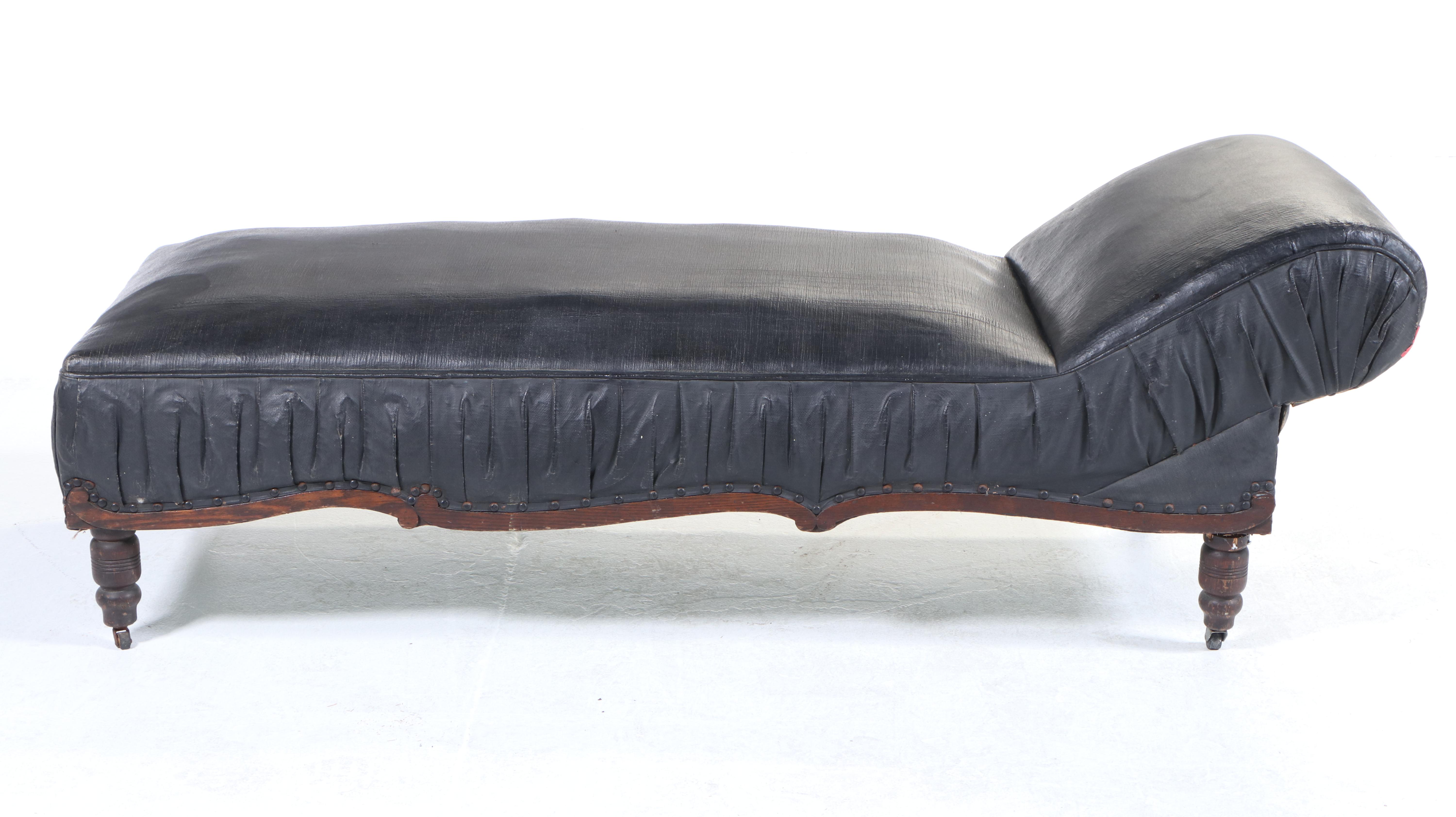 Victorian Oak Chaise Longue, Late 19th Century