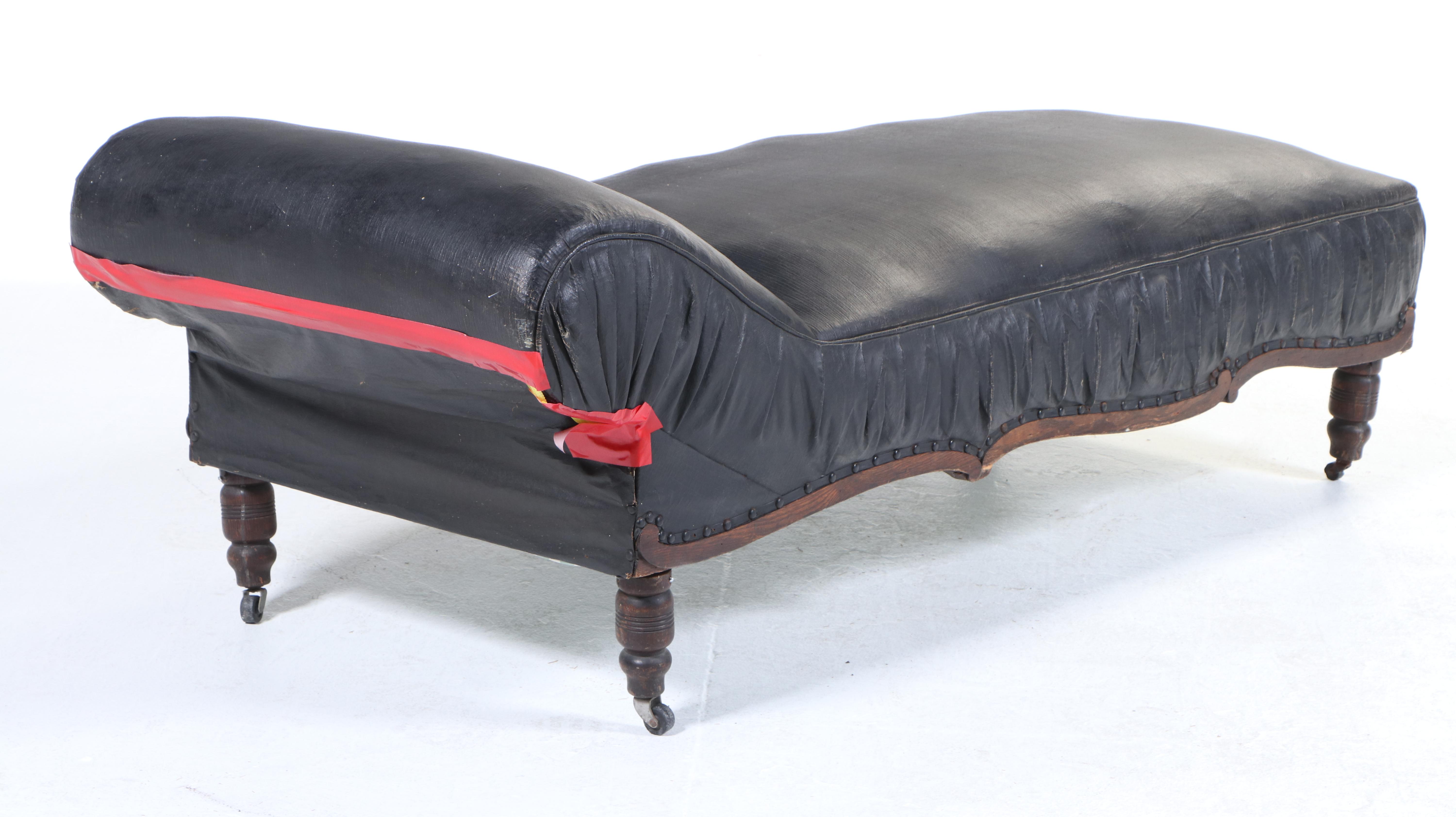 Victorian Oak Chaise Longue, Late 19th Century