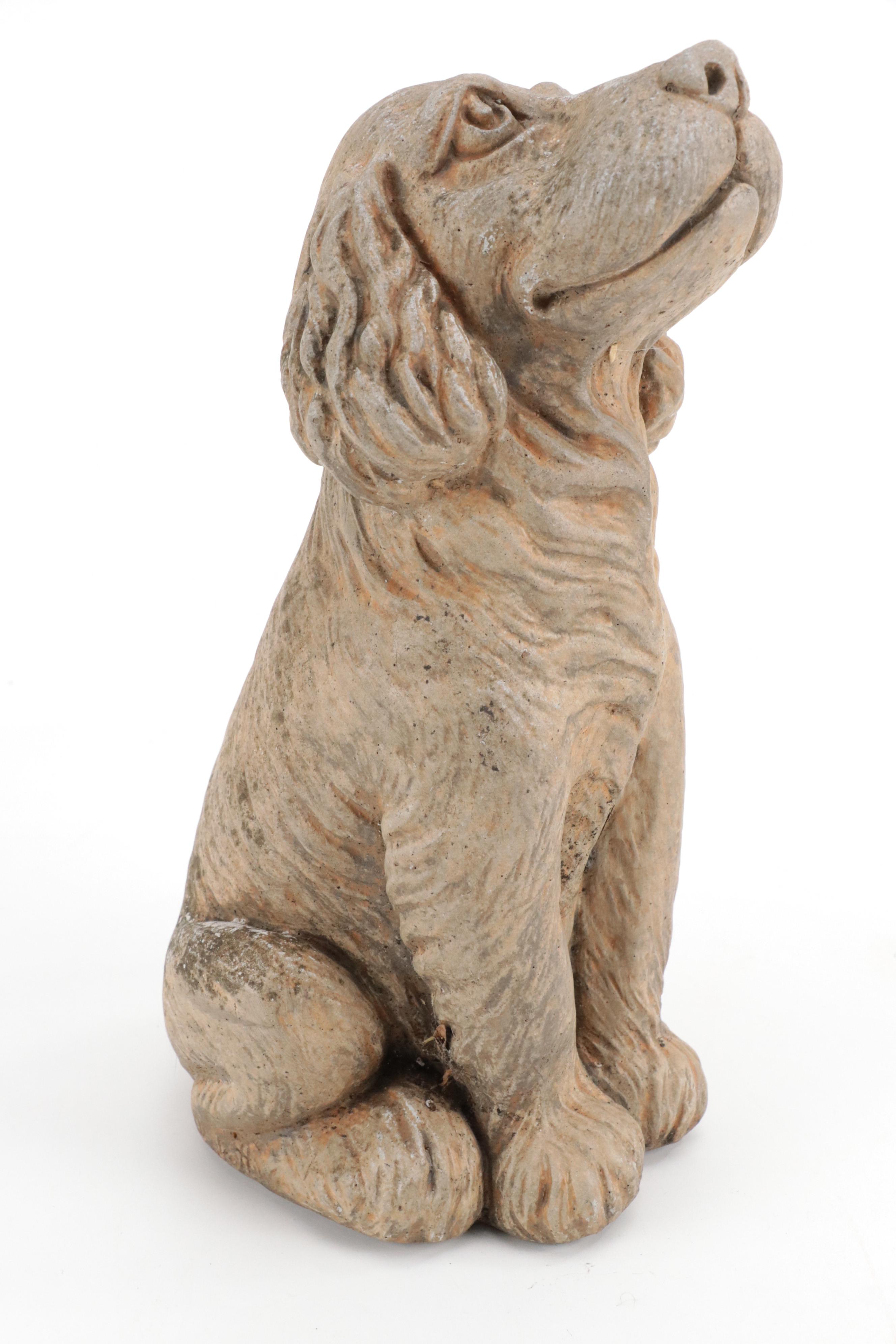 Cast Composite Dog Garden Statue