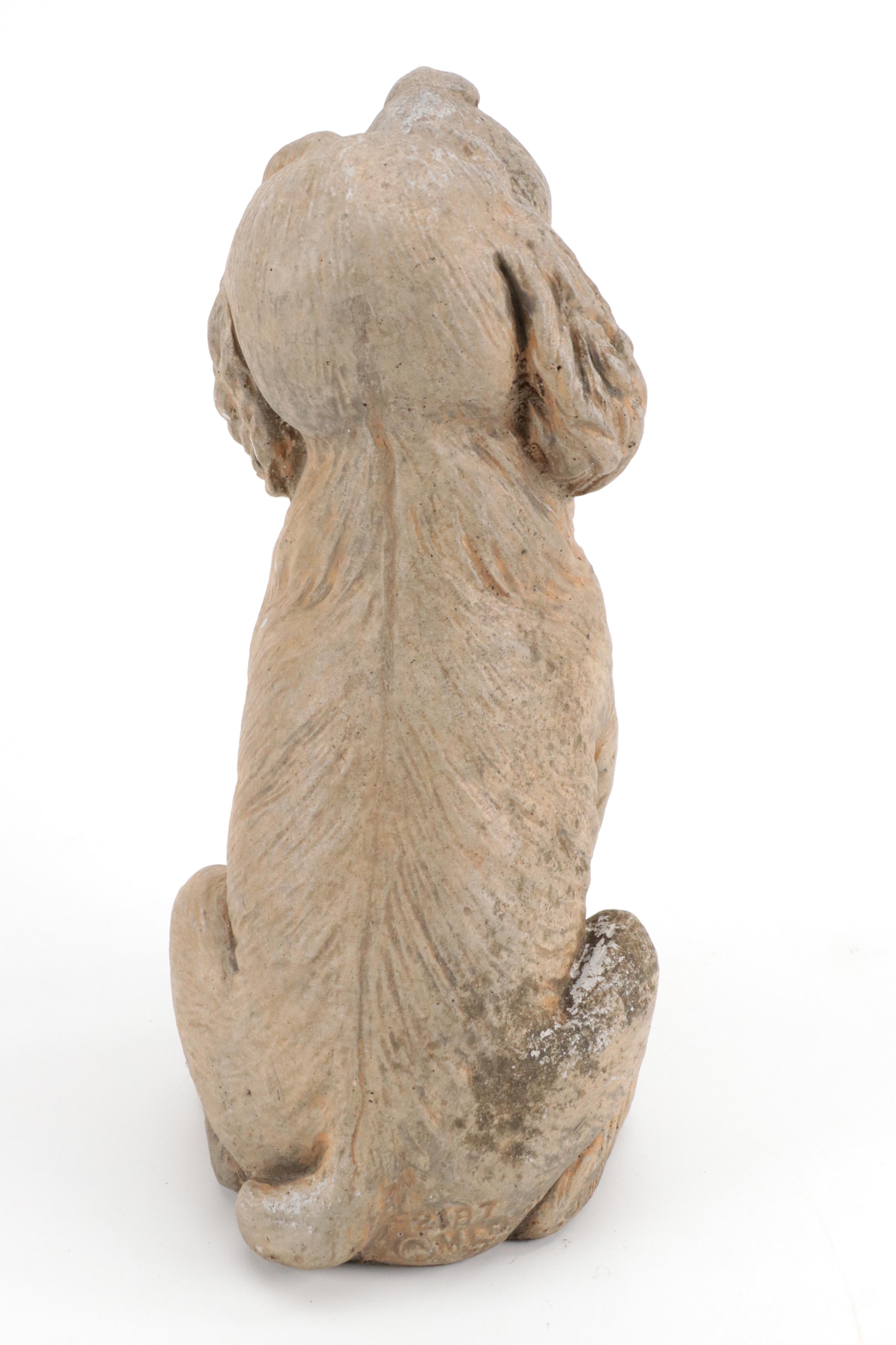 Cast Composite Dog Garden Statue