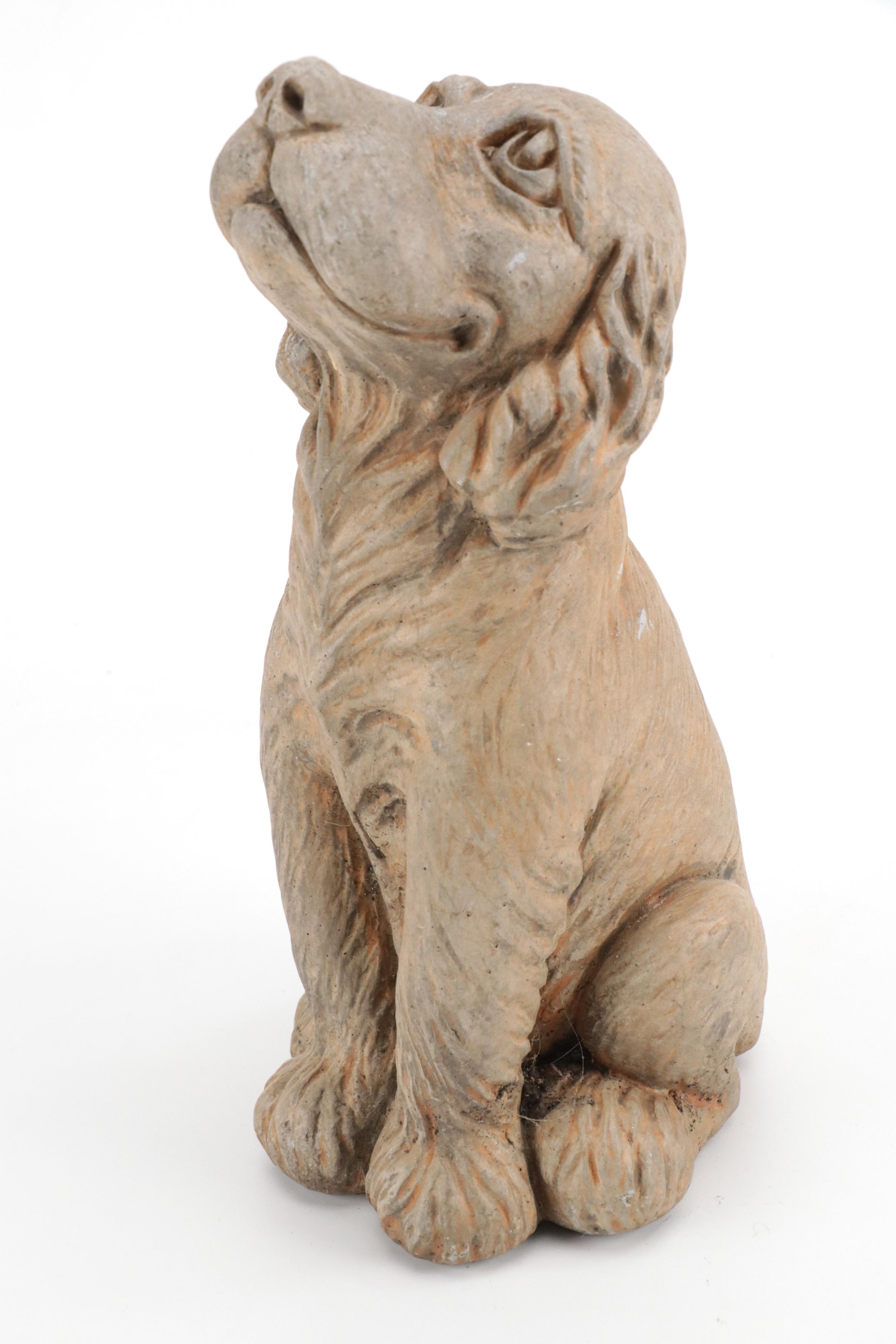 Cast Composite Dog Garden Statue