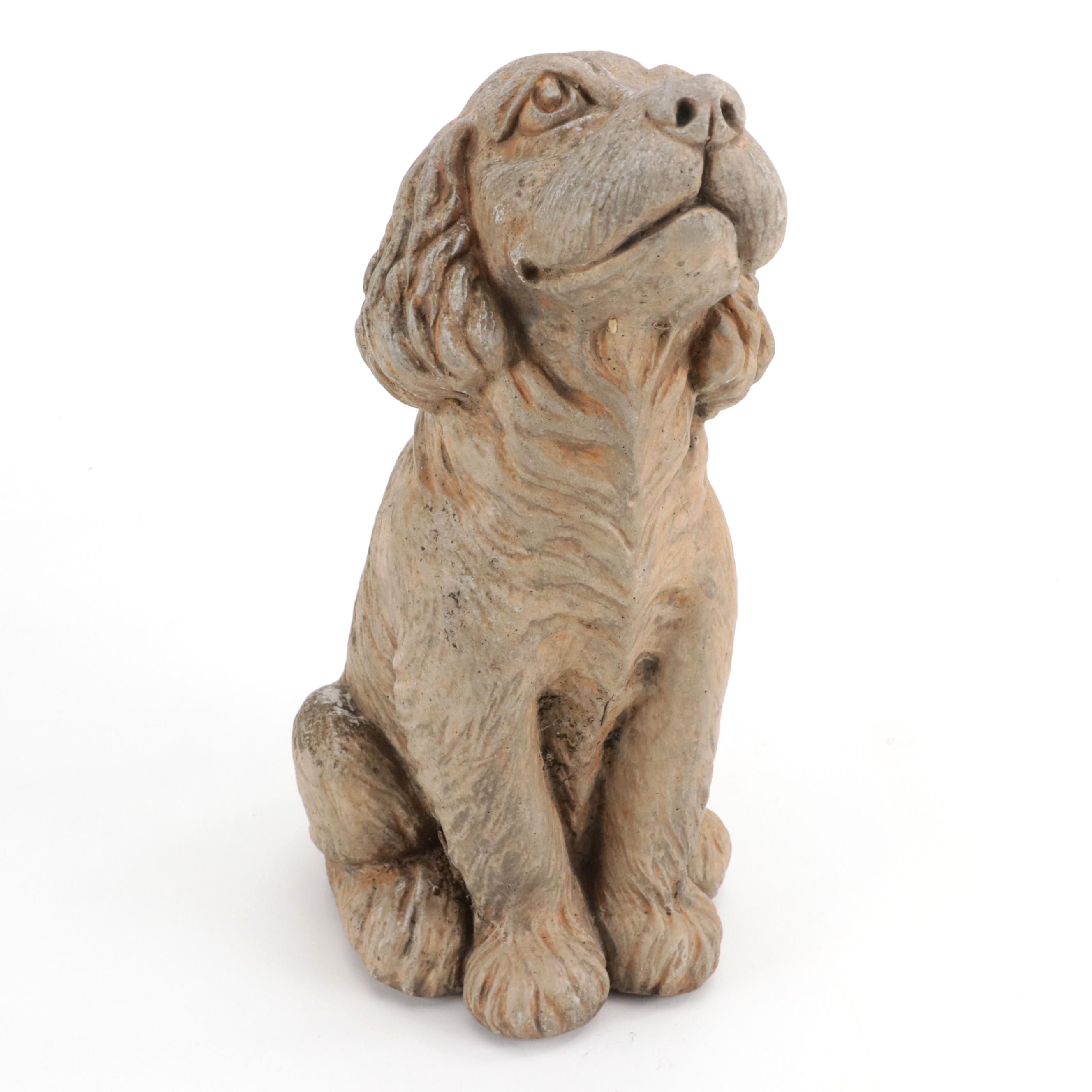 Cast Composite Dog Garden Statue