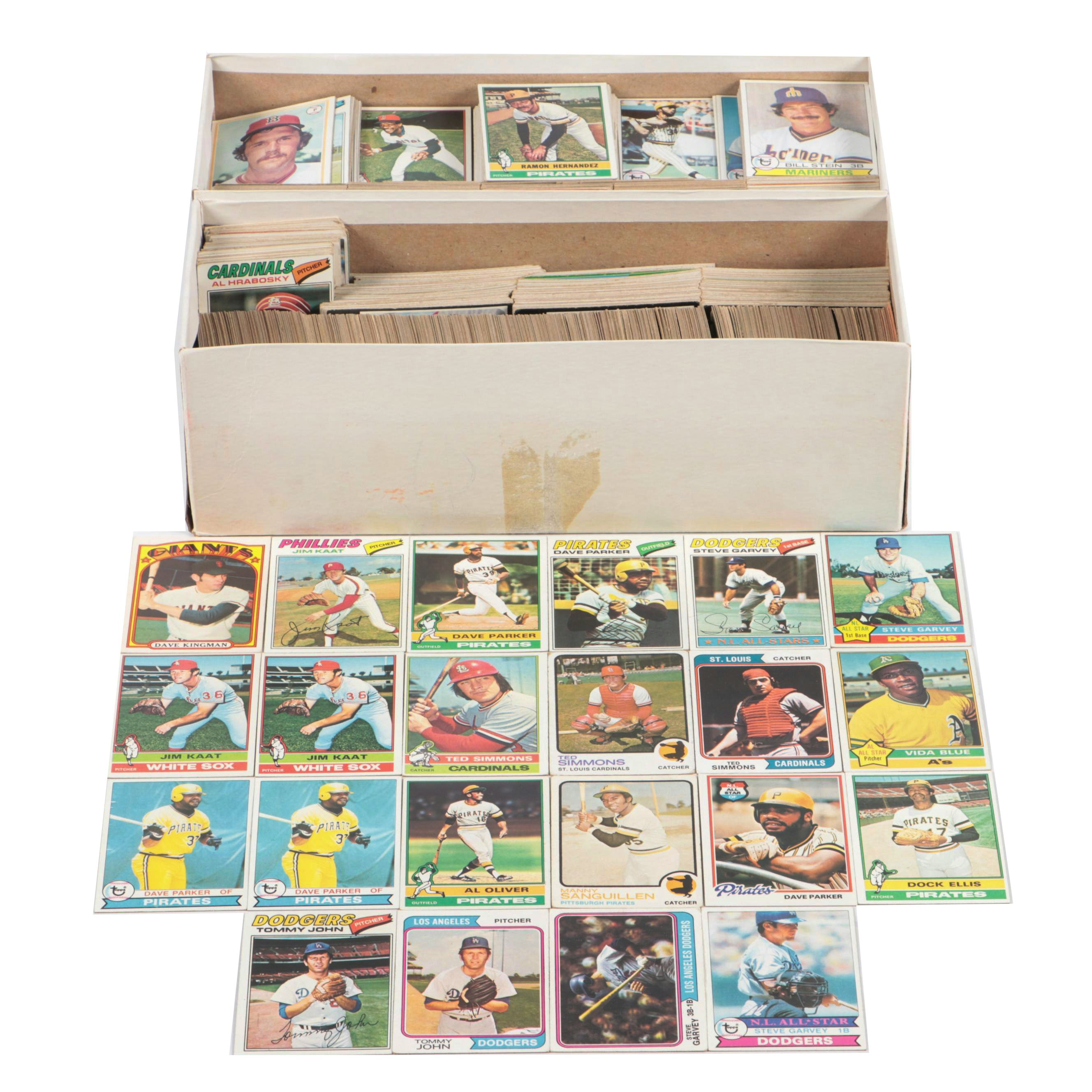 Topps Baseball Cards Featuring Dave Parker, Al Oliver, and More, 1970s