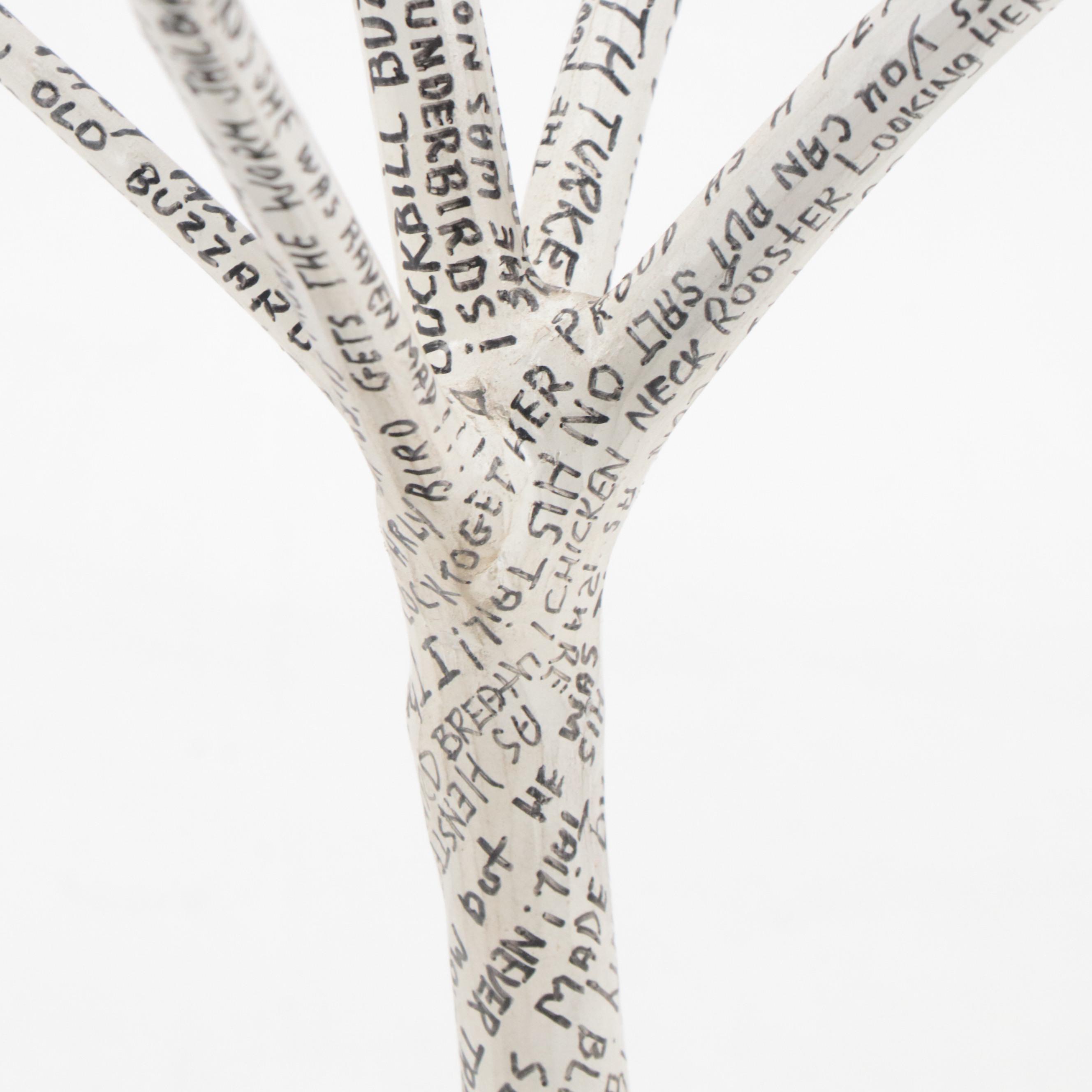 Shane Campbell Carved Wood Sculpture from "Crow Tree" Series