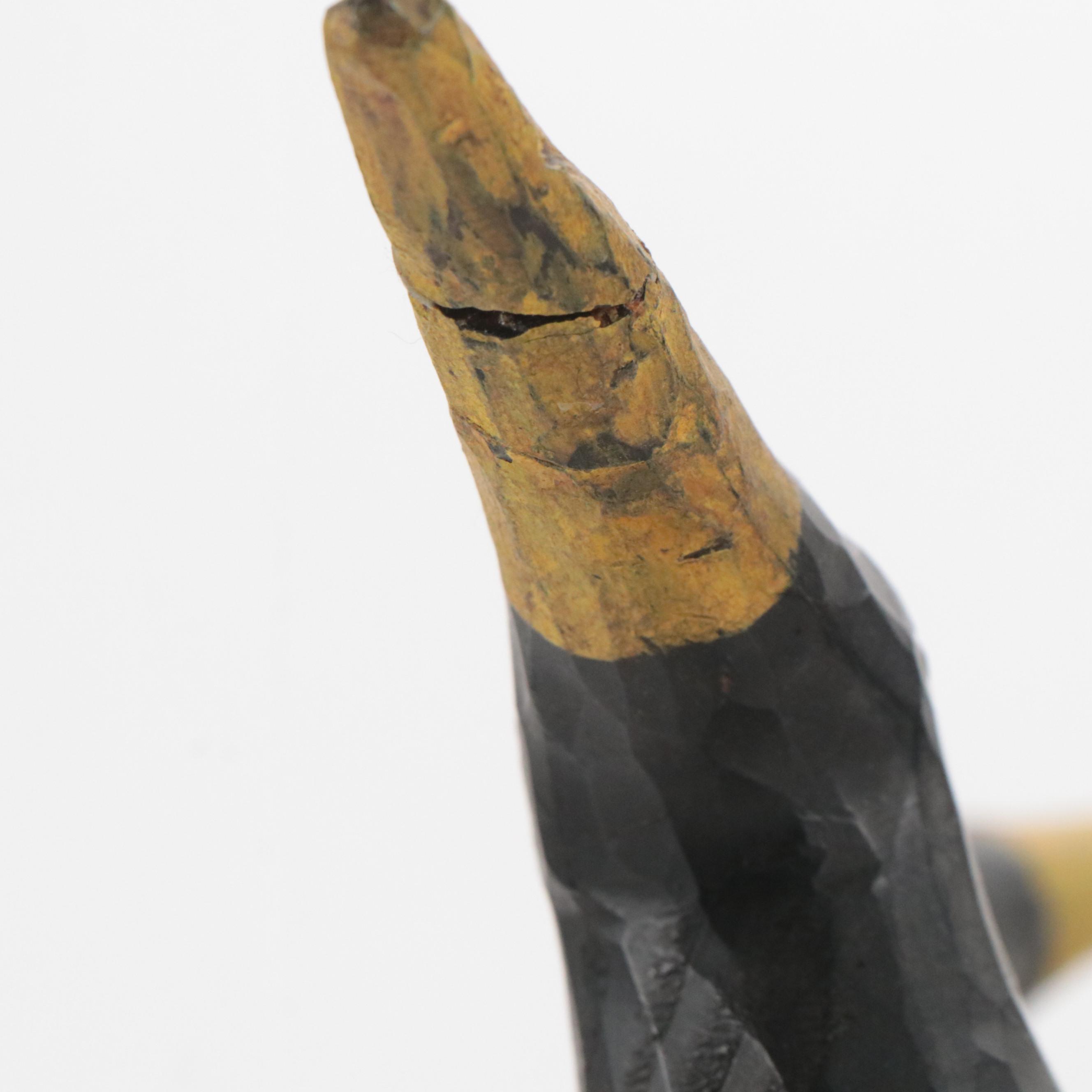 Shane Campbell Carved Wood Sculpture from "Crow Tree" Series