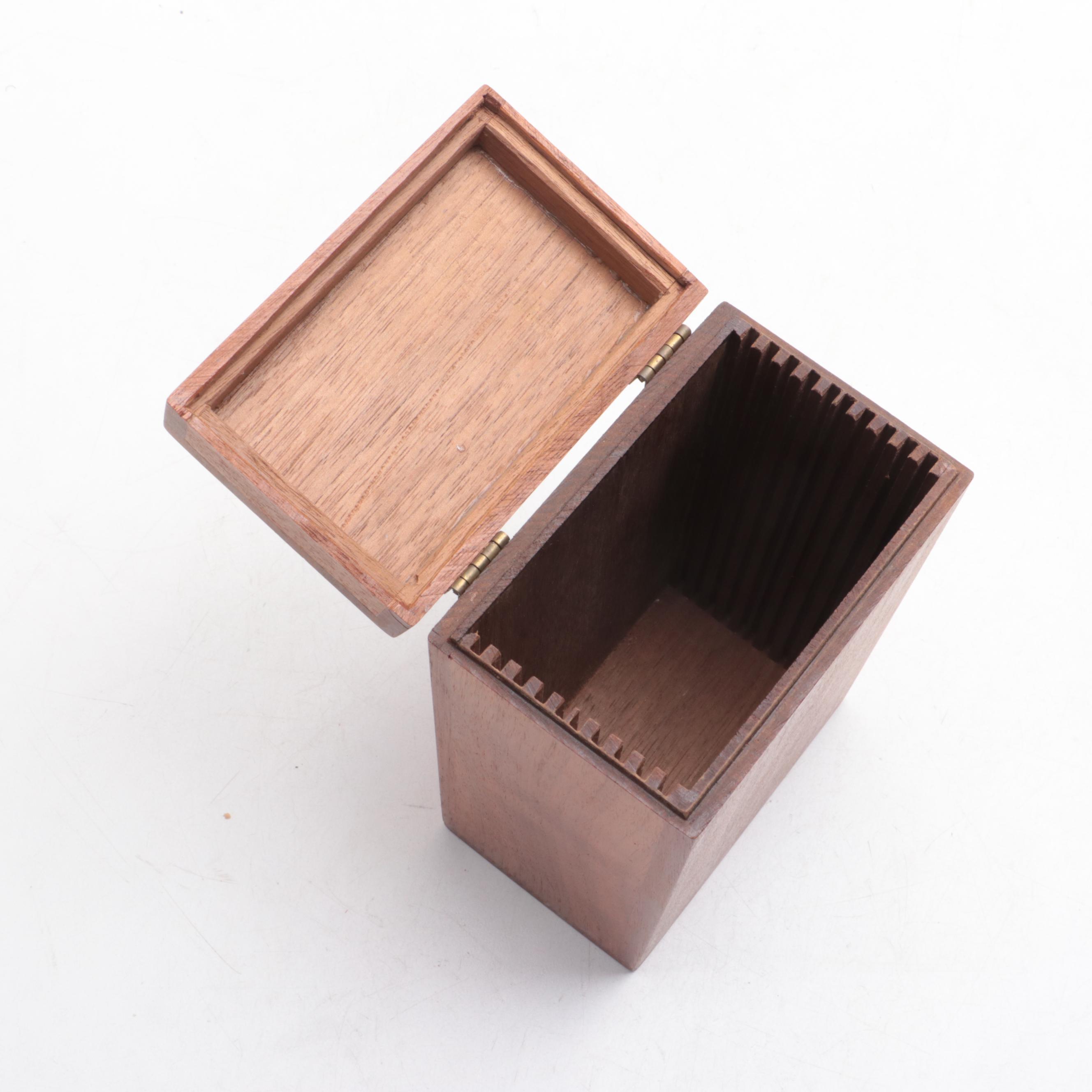 Cedar with Other Wooden Boxes and Duck Figurine