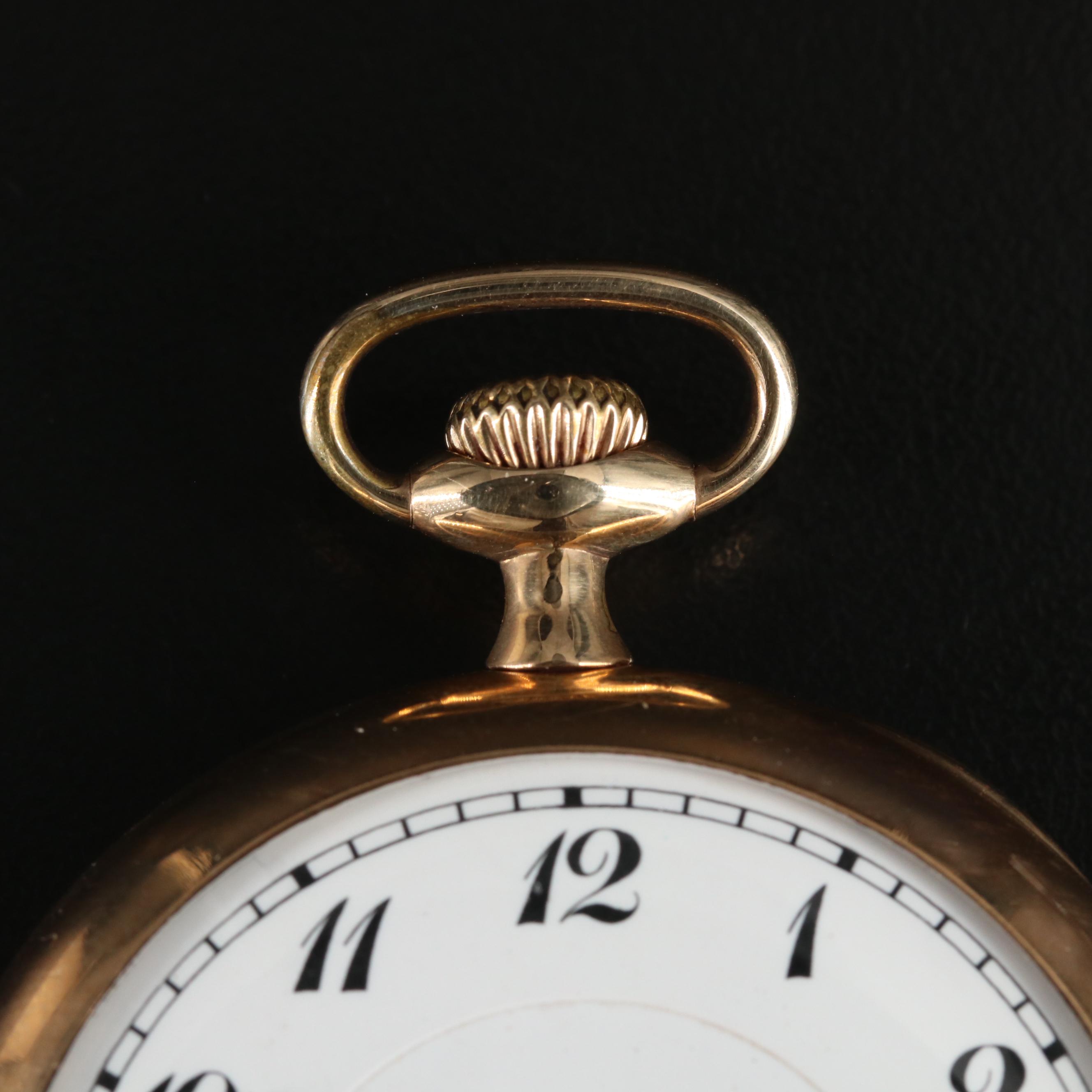 1919 Hamilton Swing Out Front Gold-Filled Pocket Watch