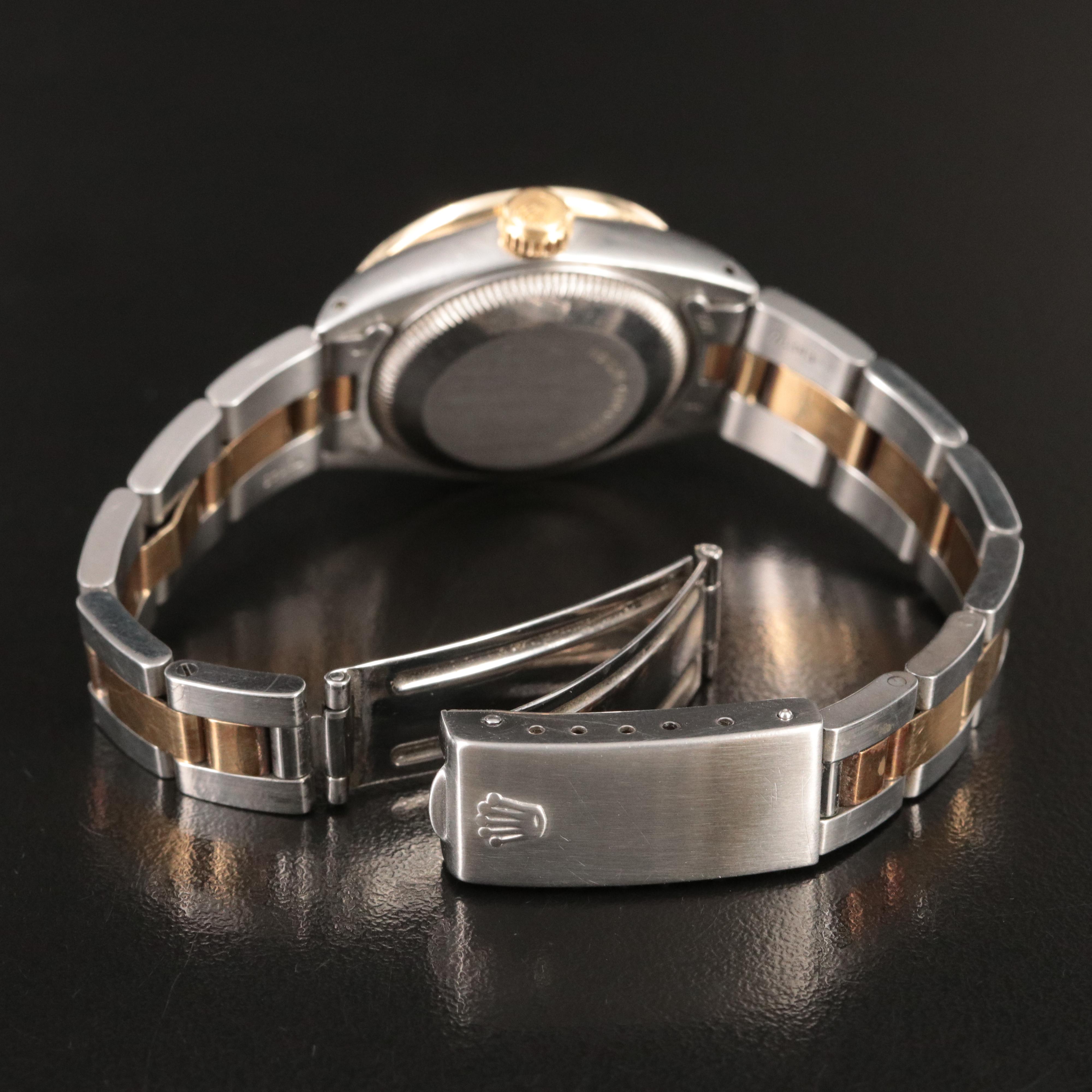 1981 Rolex Datejust Custom Diamond Dial and Bezel 26MM Gold and Steel Watch