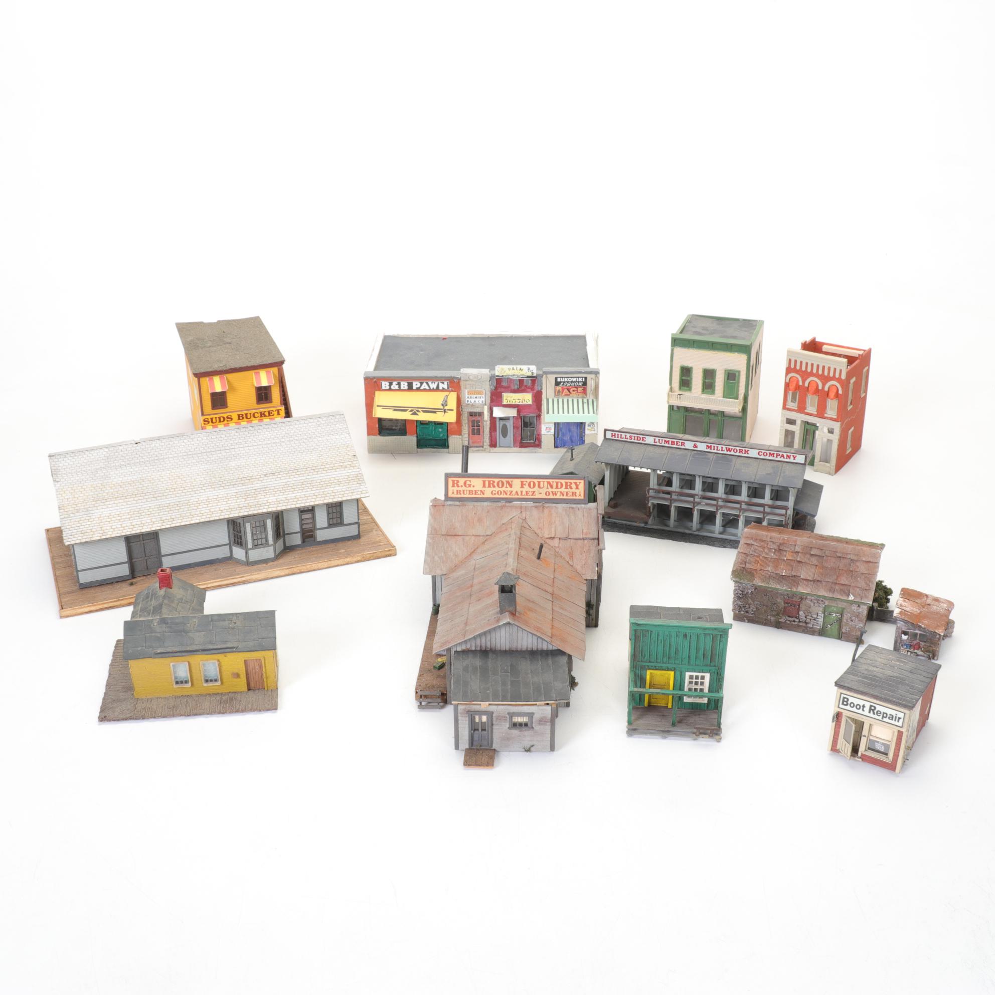 Eleven HO Scale Buildings for Model Train Layouts
