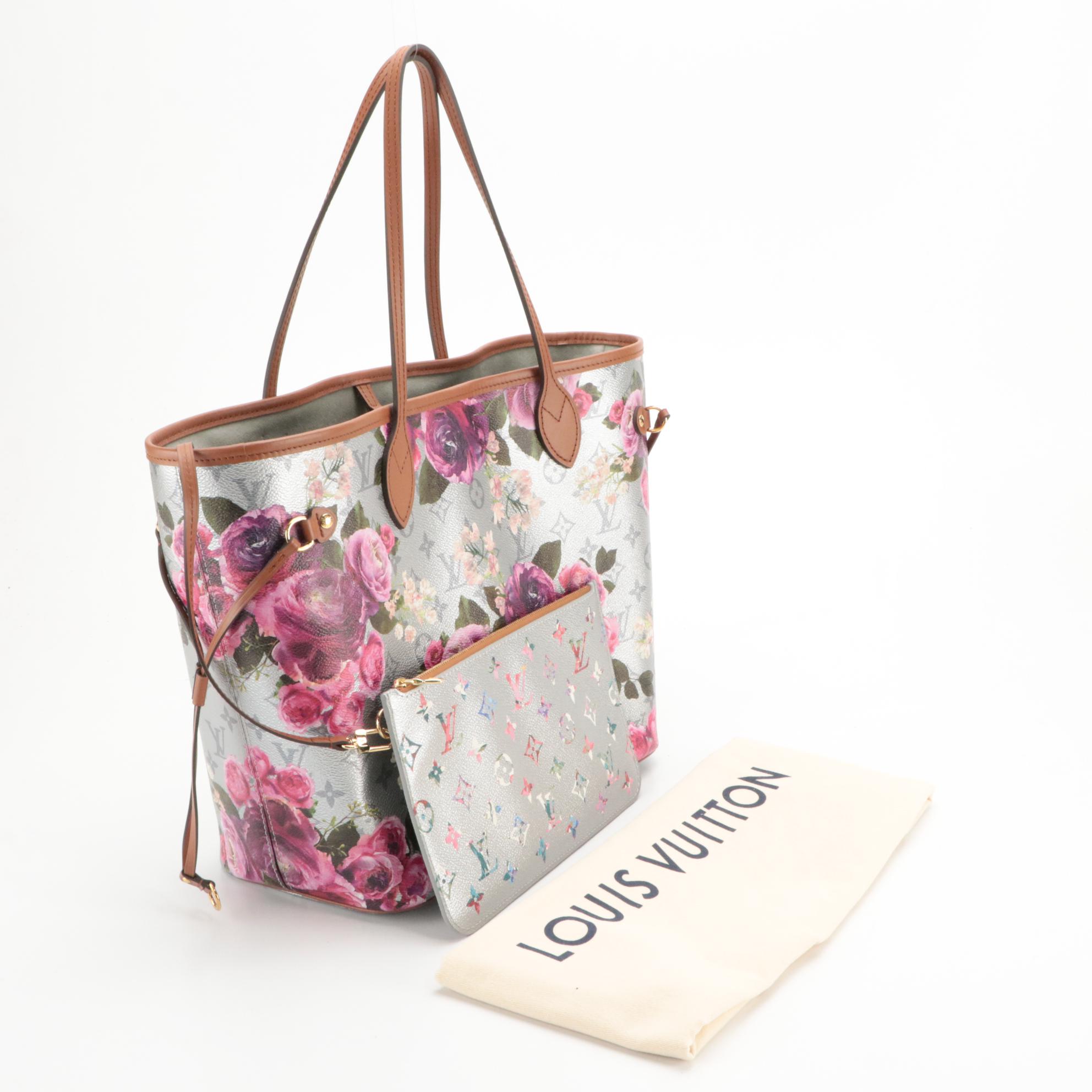 Louis Vuitton Neverfull MM in Limited Edition Garden Coated Canvas with Box