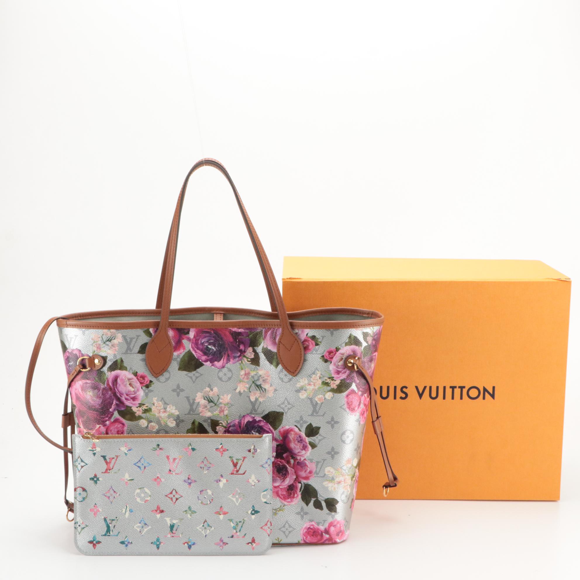 Louis Vuitton Neverfull MM in Limited Edition Garden Coated Canvas with Box