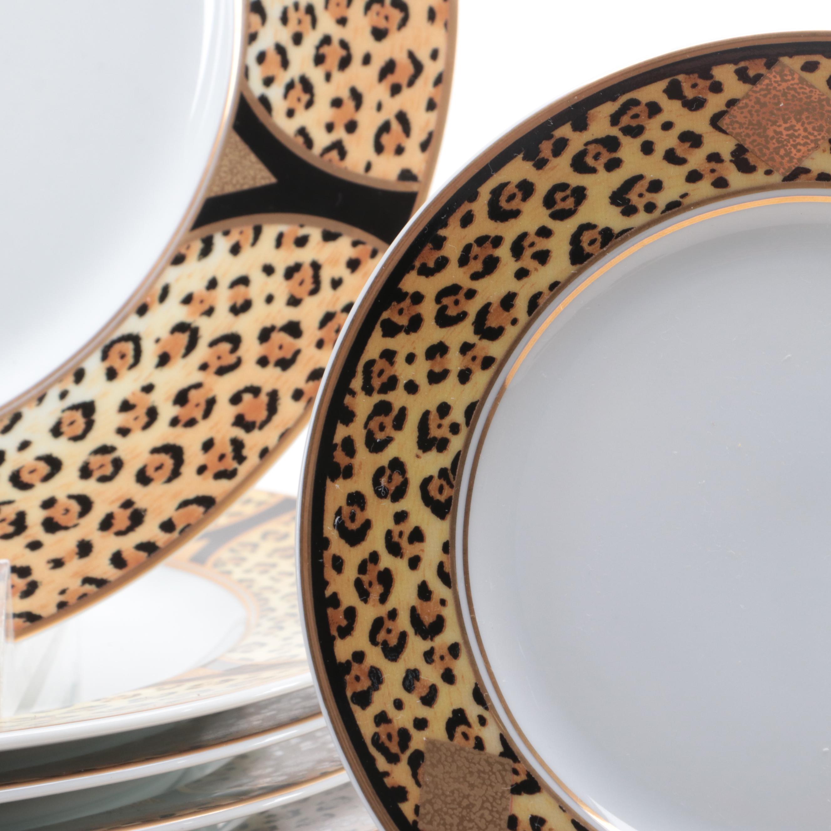 Lynn Chase Designs Porcelain "Amazonian Jaguar" Dinnerware