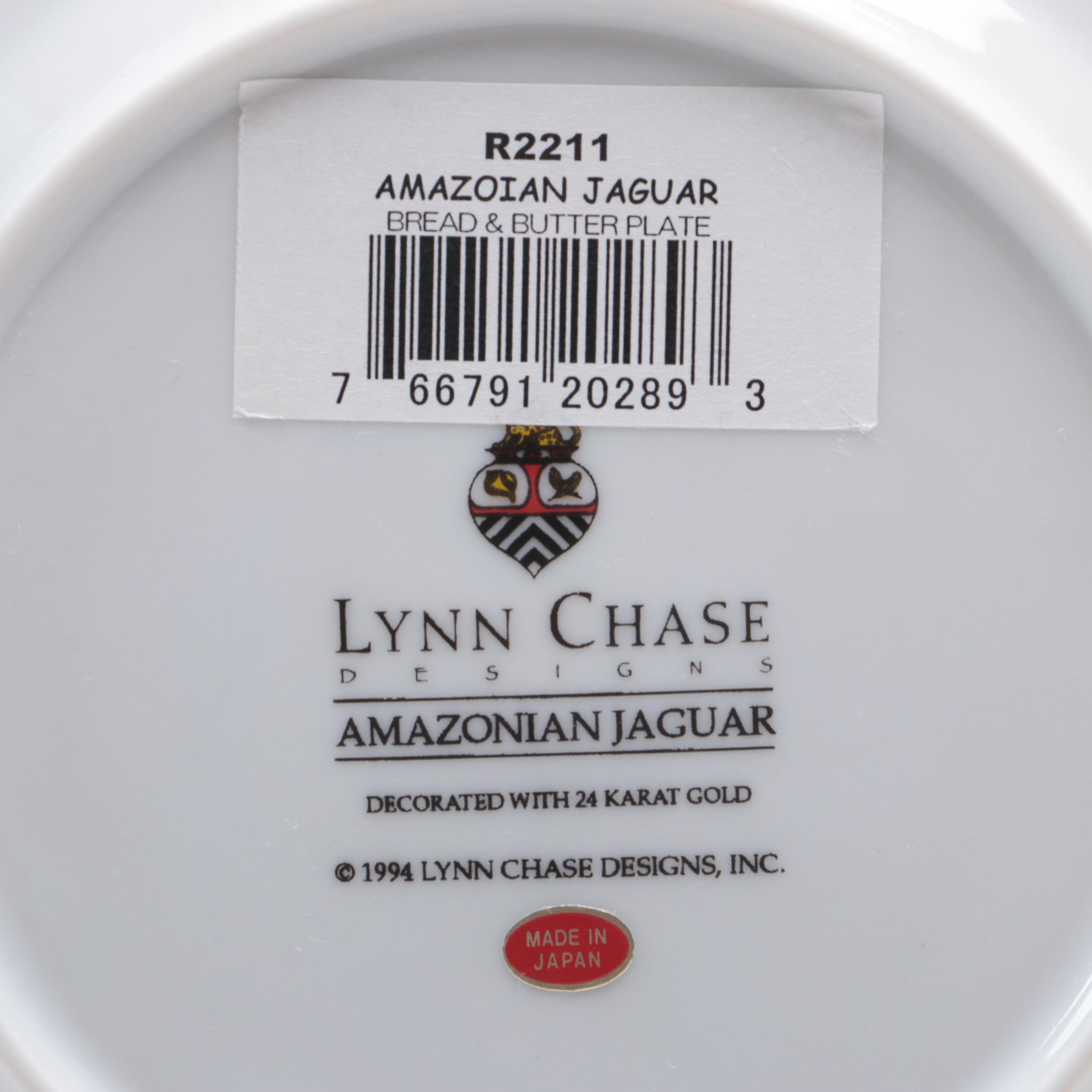 Lynn Chase Designs Porcelain "Amazonian Jaguar" Dinnerware