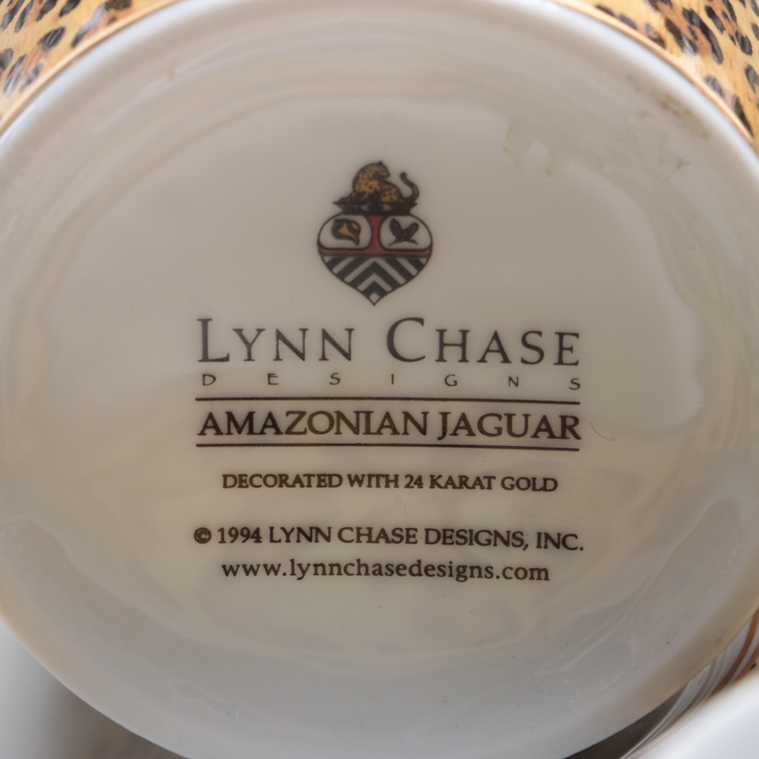 Lynn Chase Designs Porcelain "Amazonian Jaguar" Dinnerware