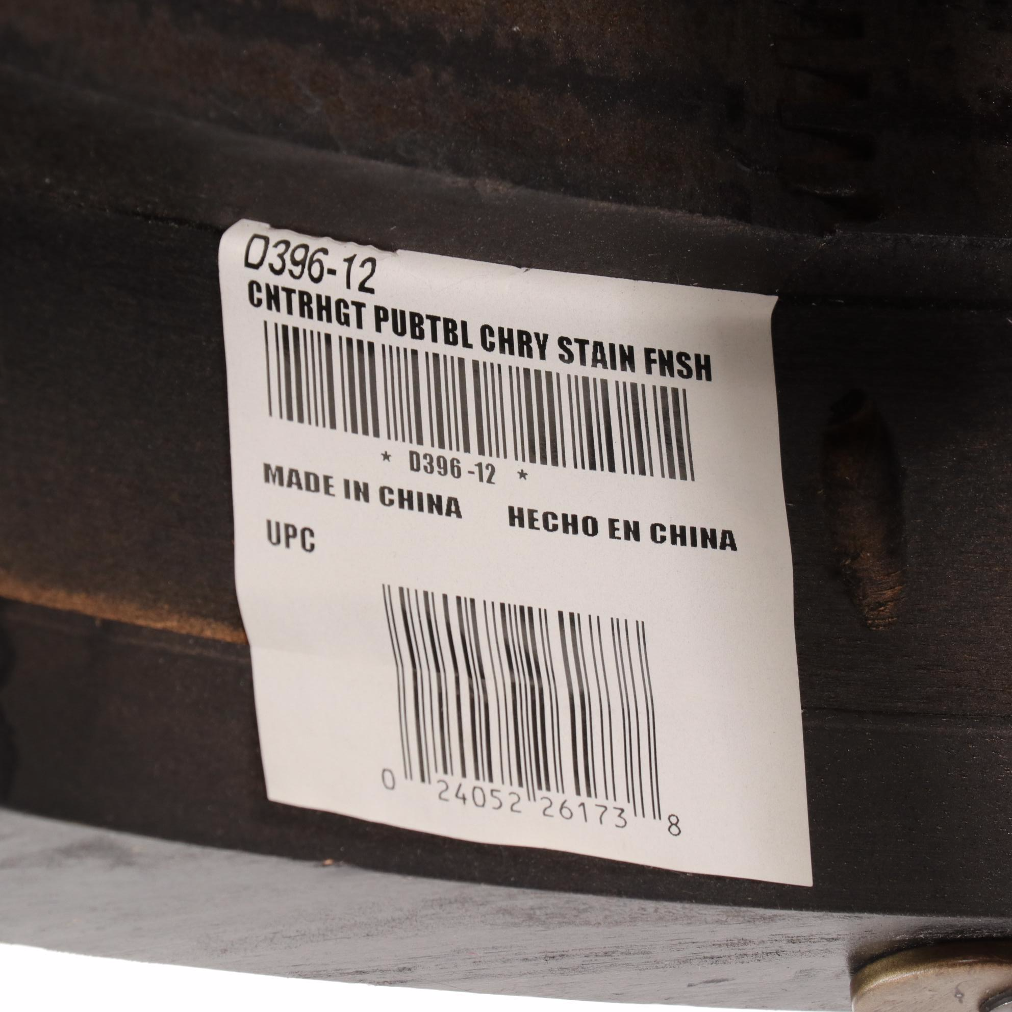 Ashley Furniture Metal and Cherry-Stained Counter Height Pub Table and Chair Set