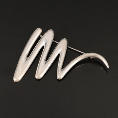 Paloma Picasso for Tiffany & Co. Scribble Sterling Brooch
