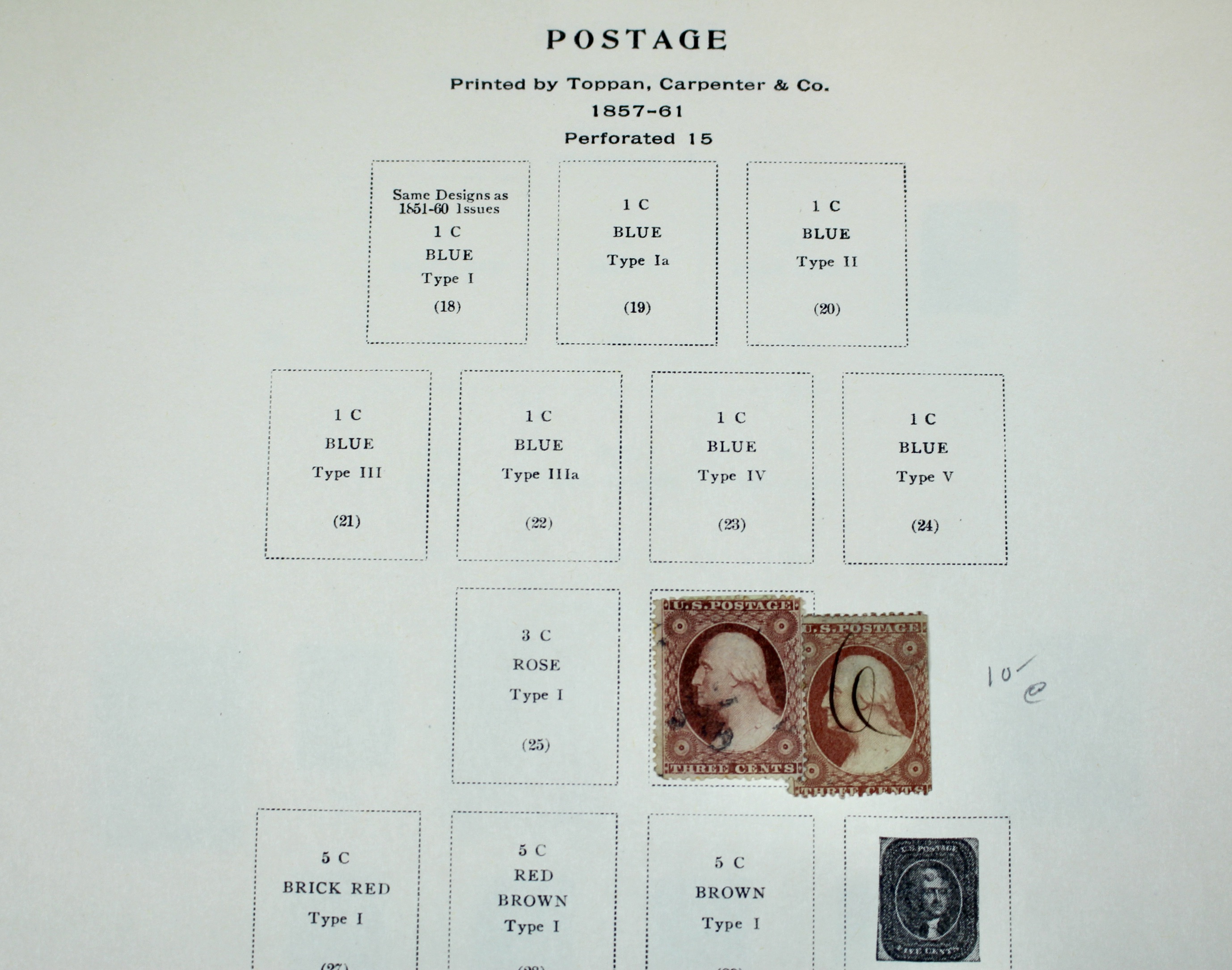 Early U.S. Postage Stamp Collection, 1851 to 1893