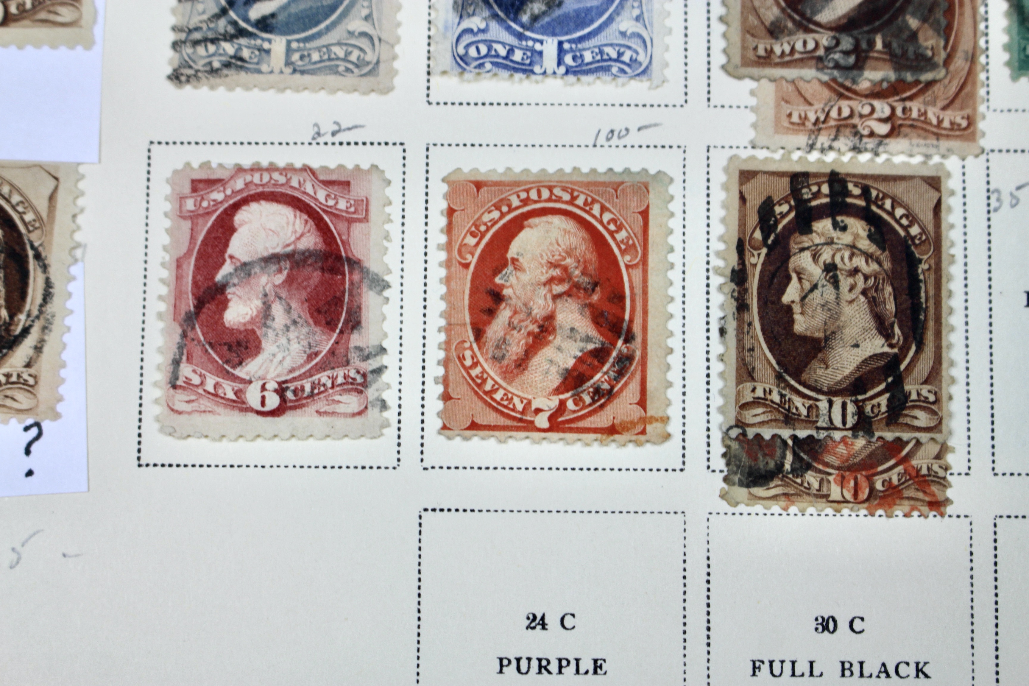 Early U.S. Postage Stamp Collection, 1851 to 1893
