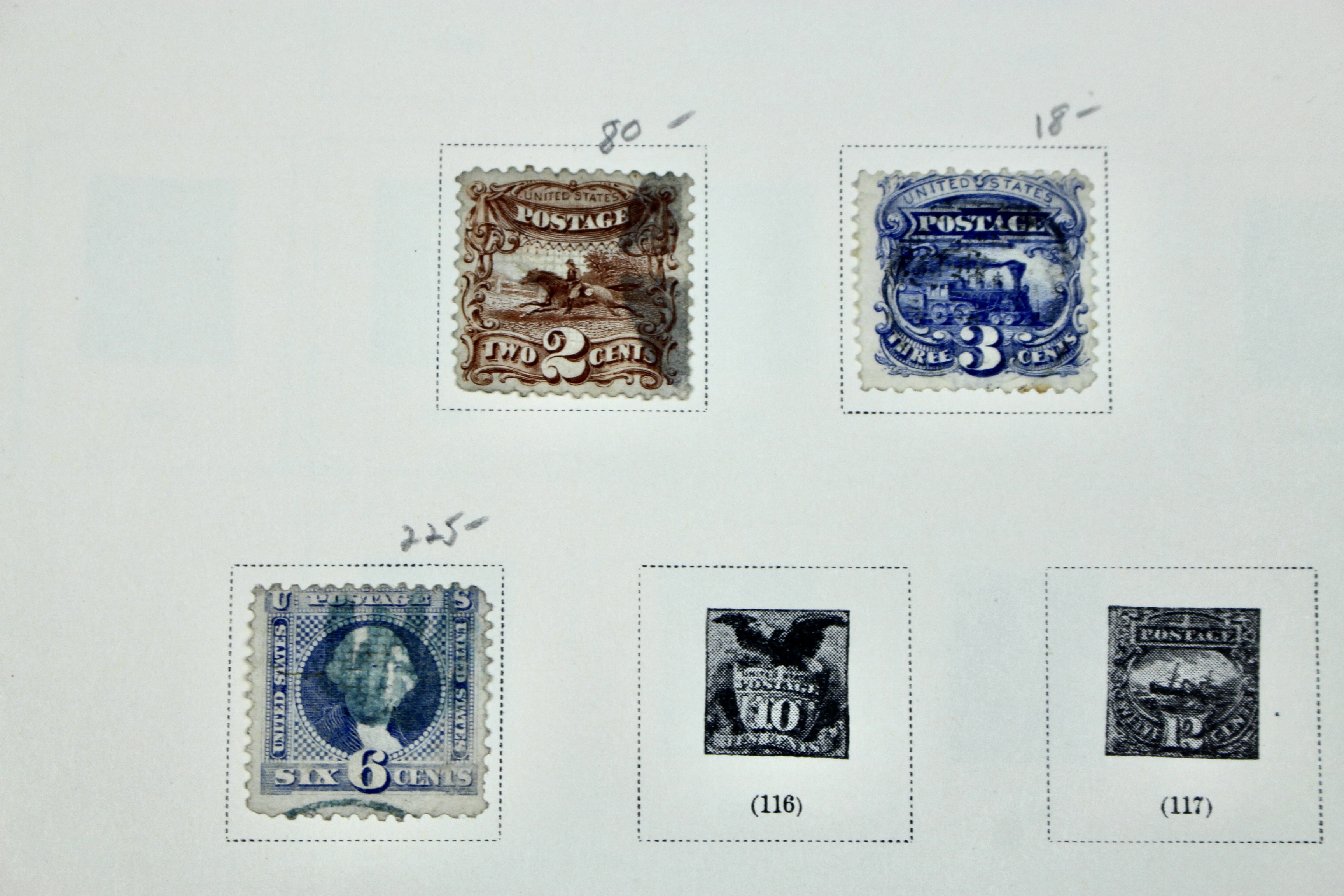 Early U.S. Postage Stamp Collection, 1851 to 1893