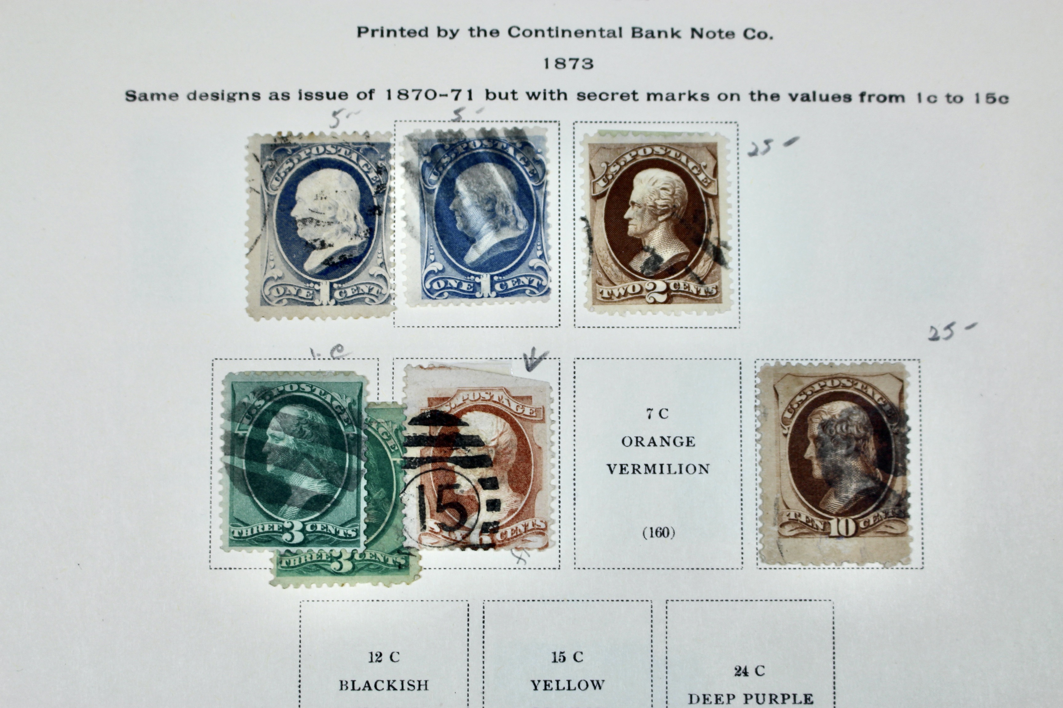 Early U.S. Postage Stamp Collection, 1851 to 1893